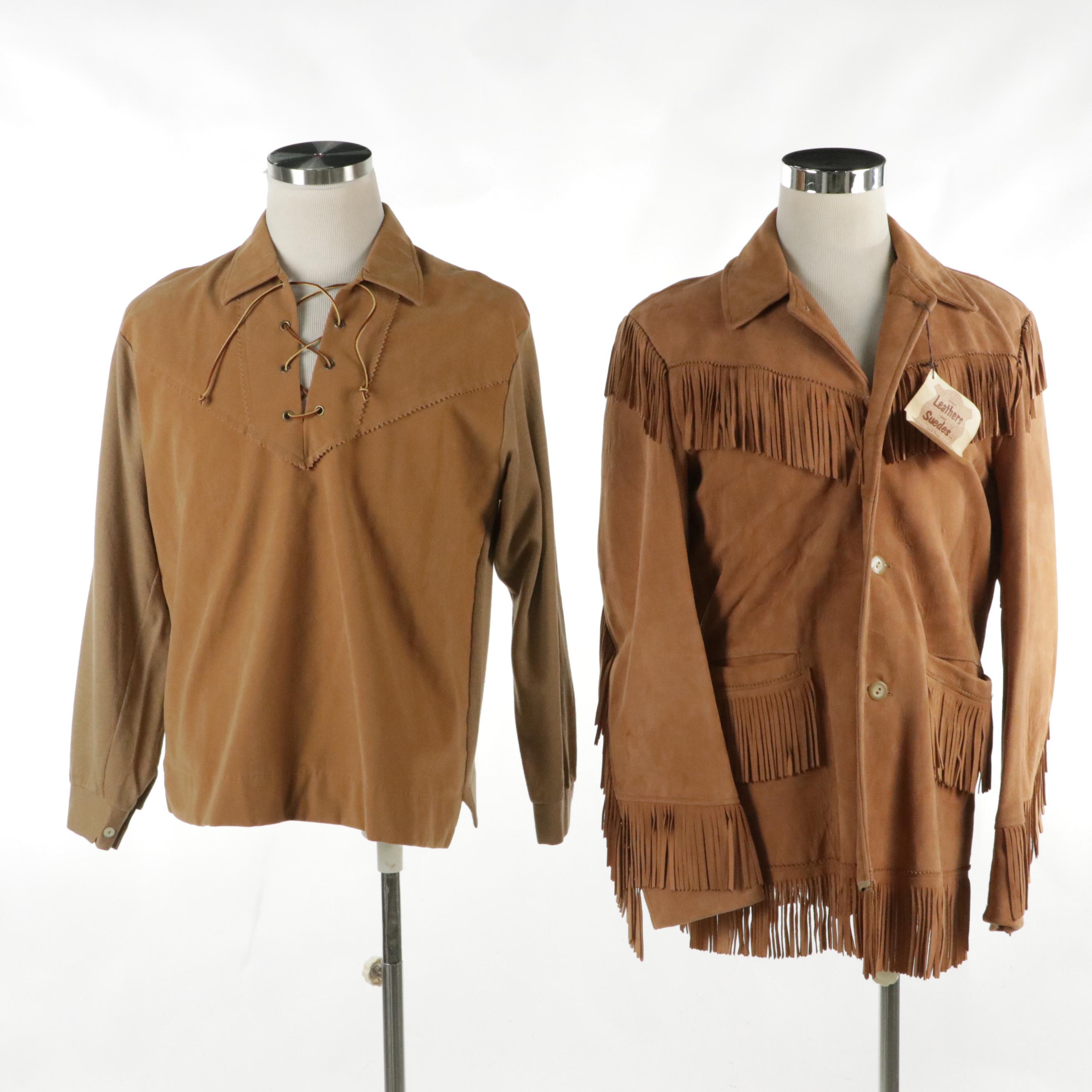 Men's K-Bar-Z Ranchwear Fringe Suede Jacket and Pennleigh Faux Suede Top