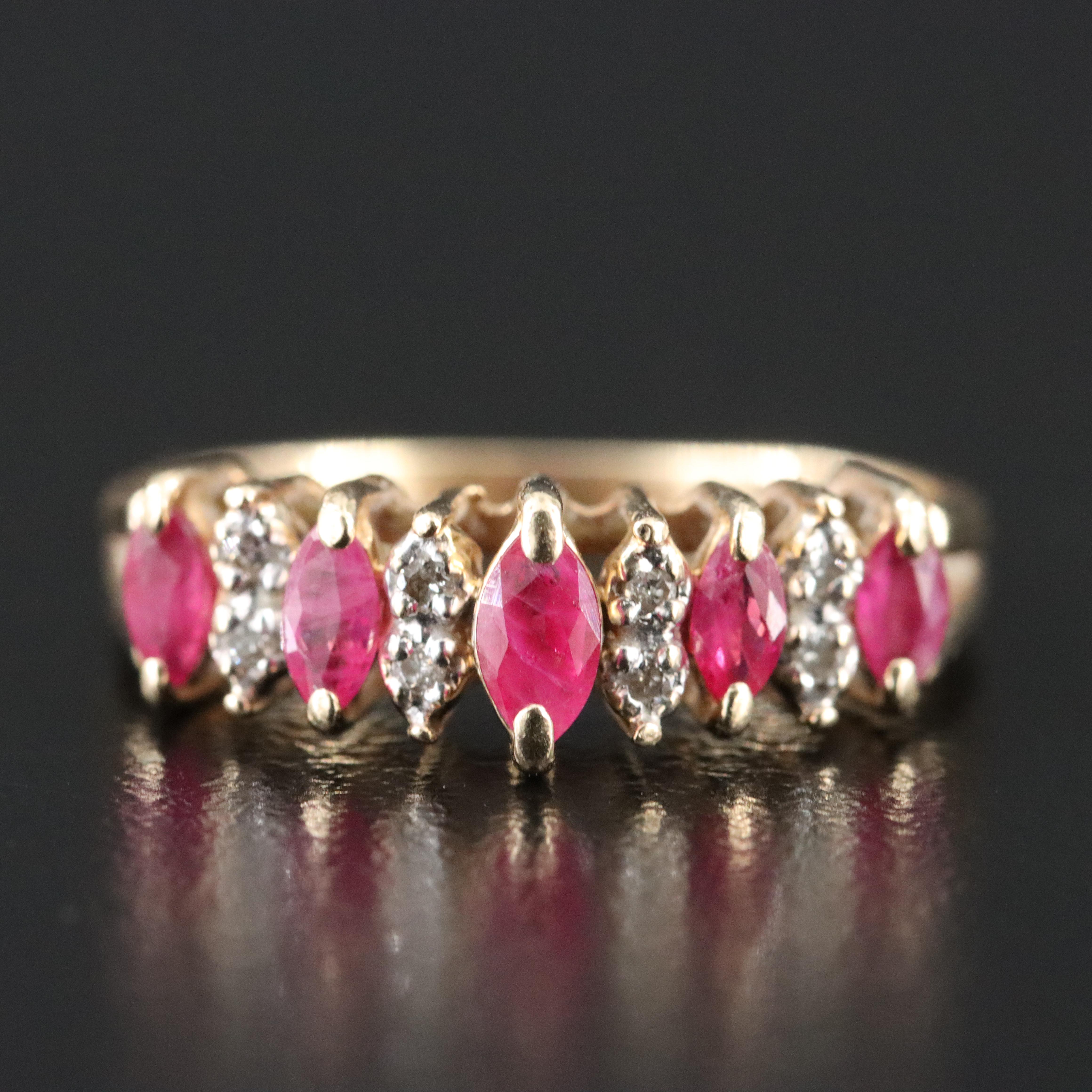 14K Ruby and Diamond Ring