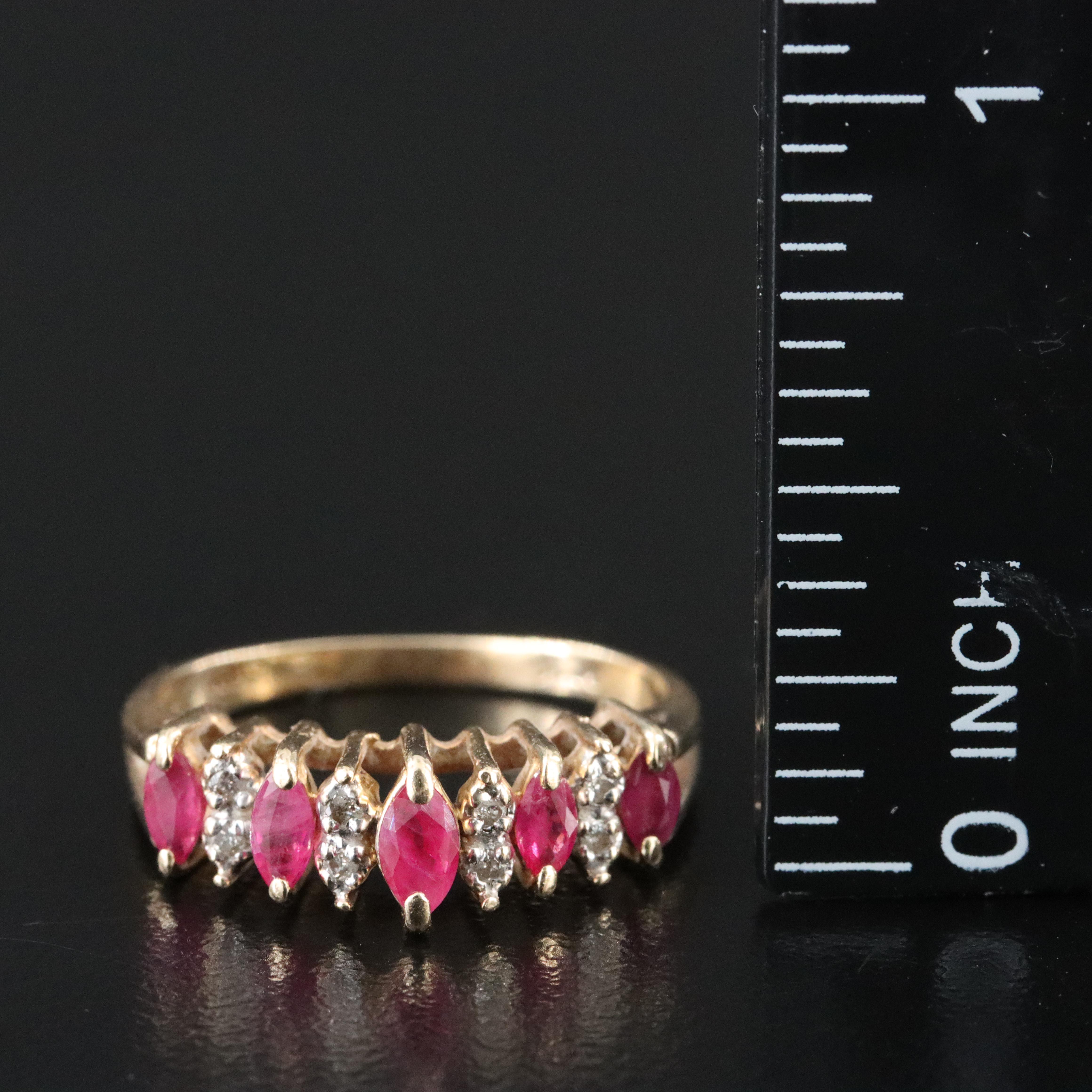 14K Ruby and Diamond Ring