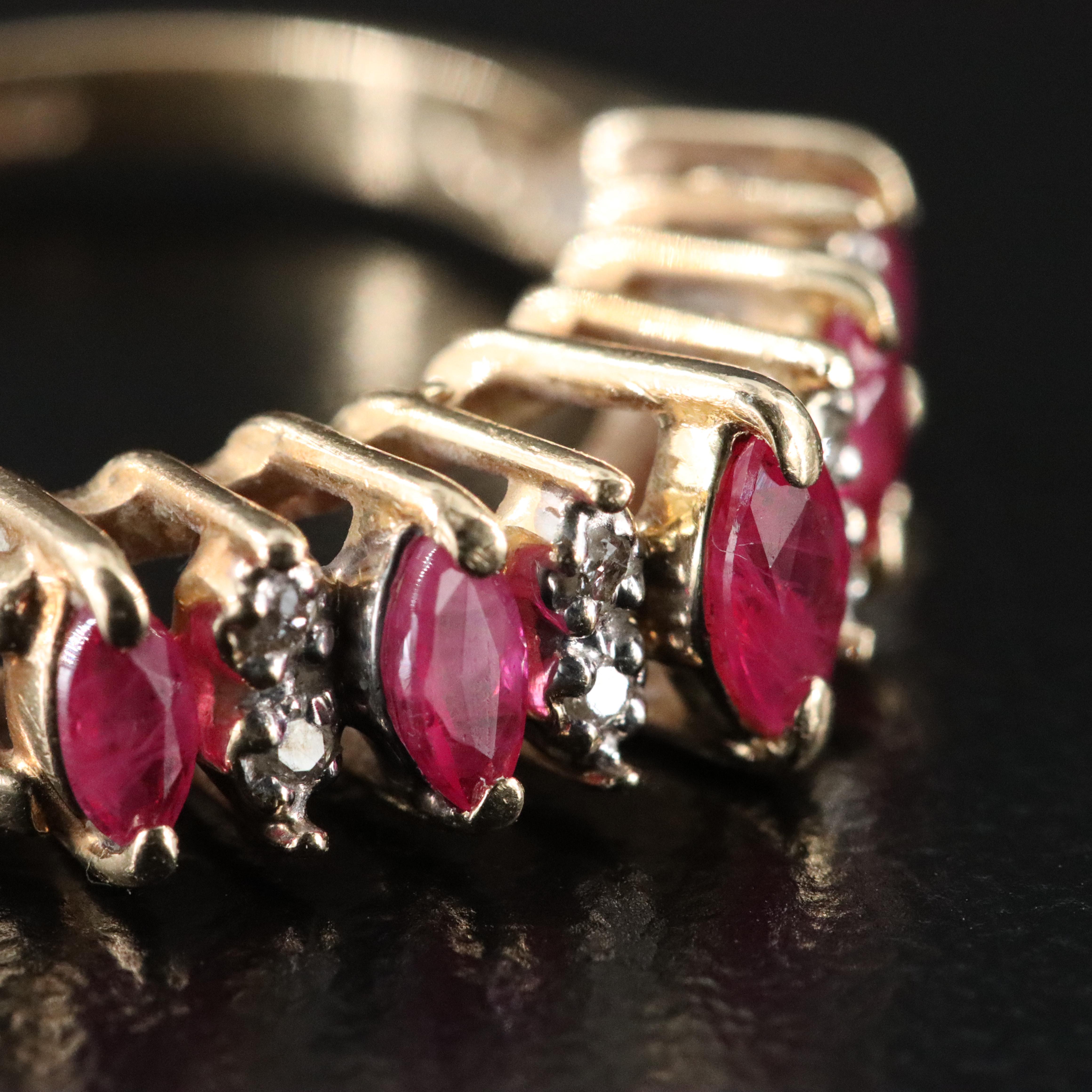 14K Ruby and Diamond Ring