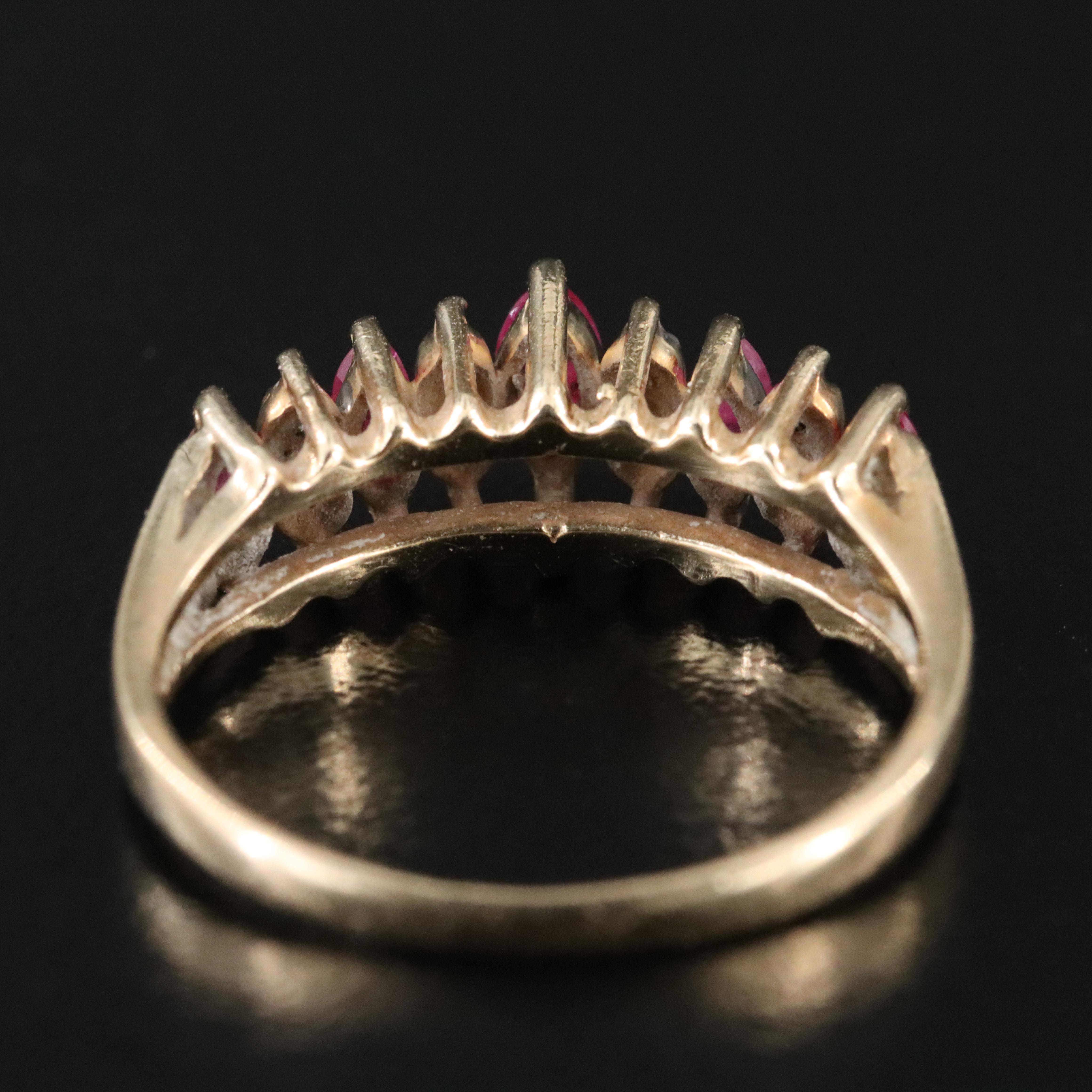 14K Ruby and Diamond Ring