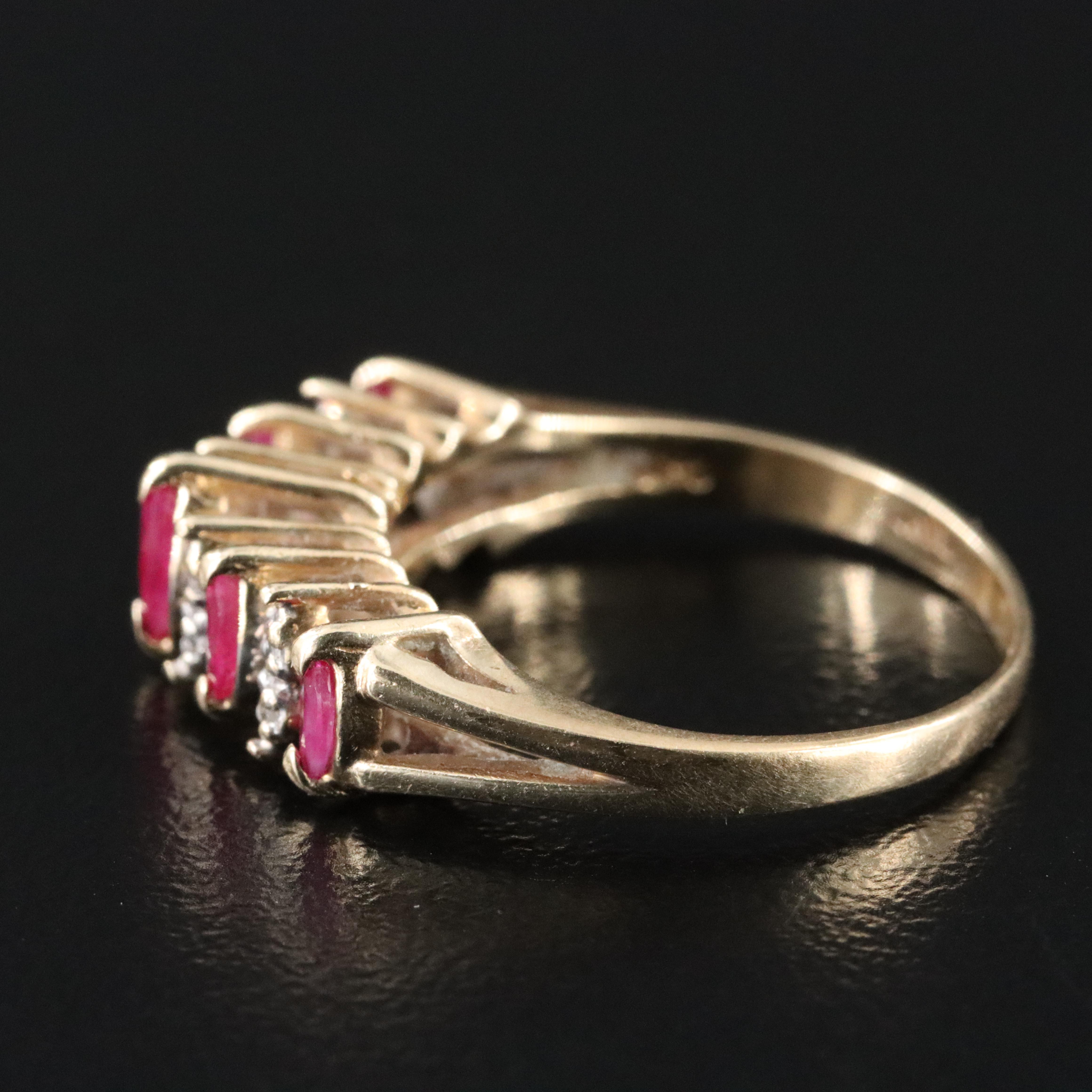 14K Ruby and Diamond Ring
