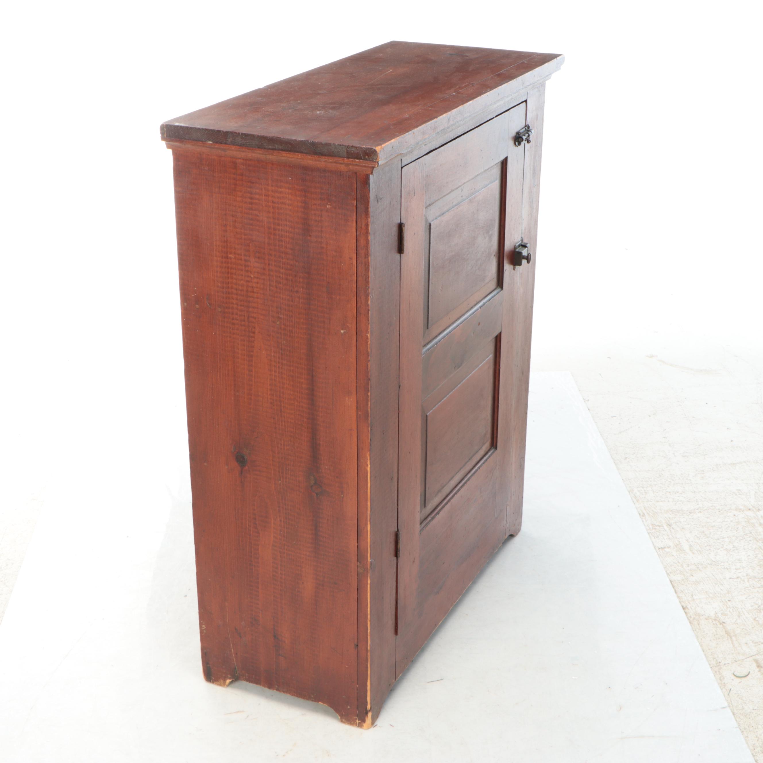 American Primitive Pine Cabinet, Early 20th Century