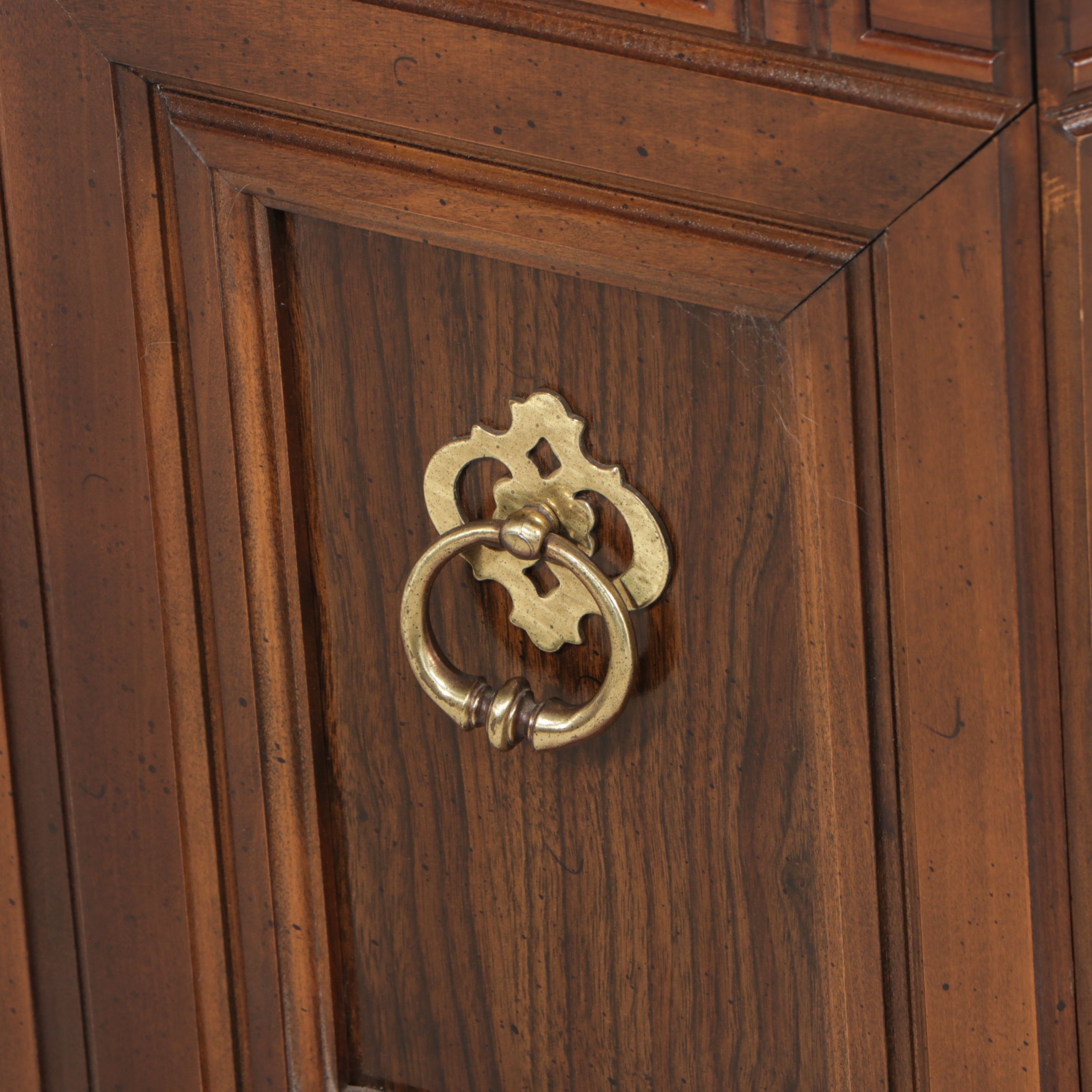 Mersman Mediterranean Style Walnut Finished End Table, Mid-20th Century