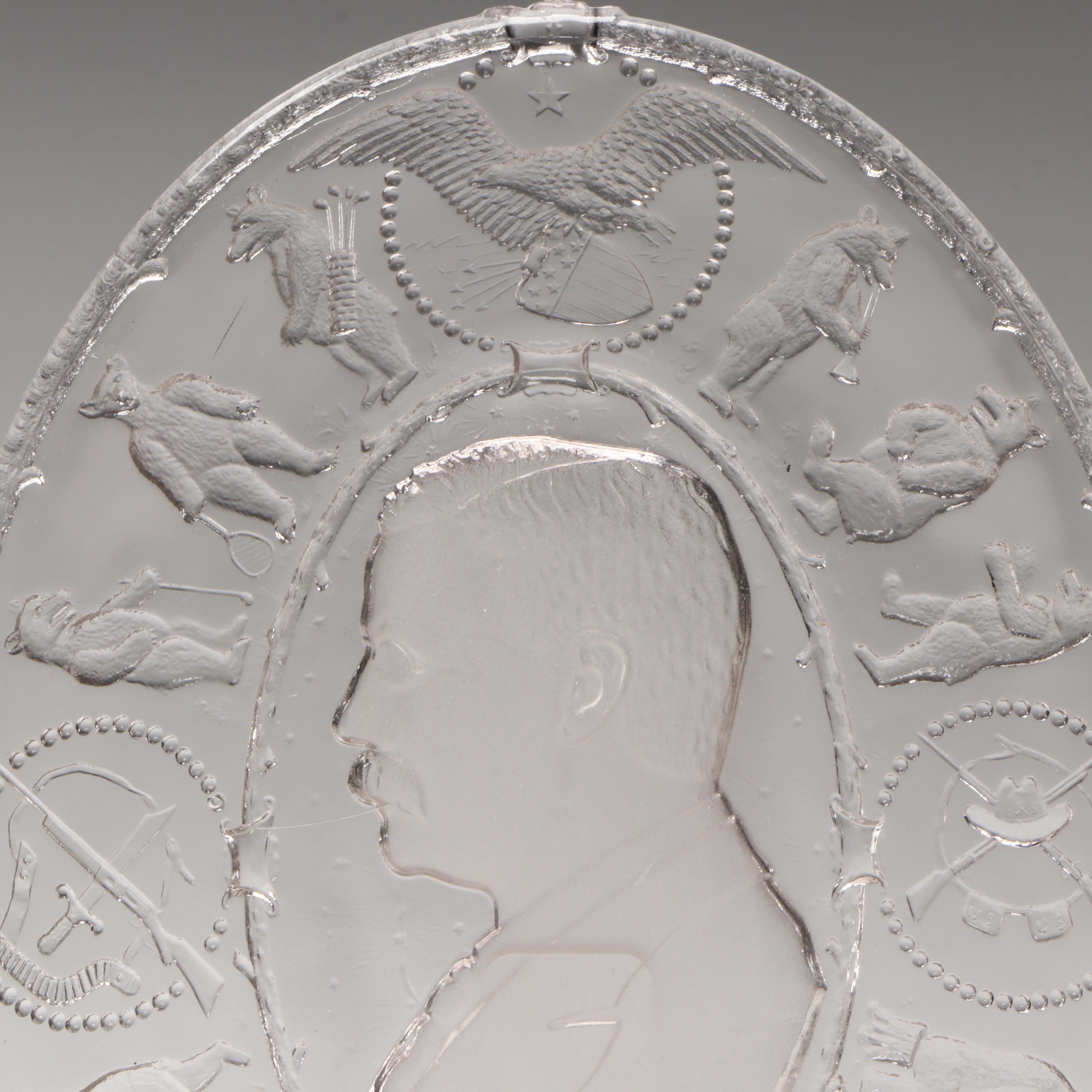 EAPG Teddy Roosevelt Square Deal Commemorative and Mount Vernon Souvenir Plates