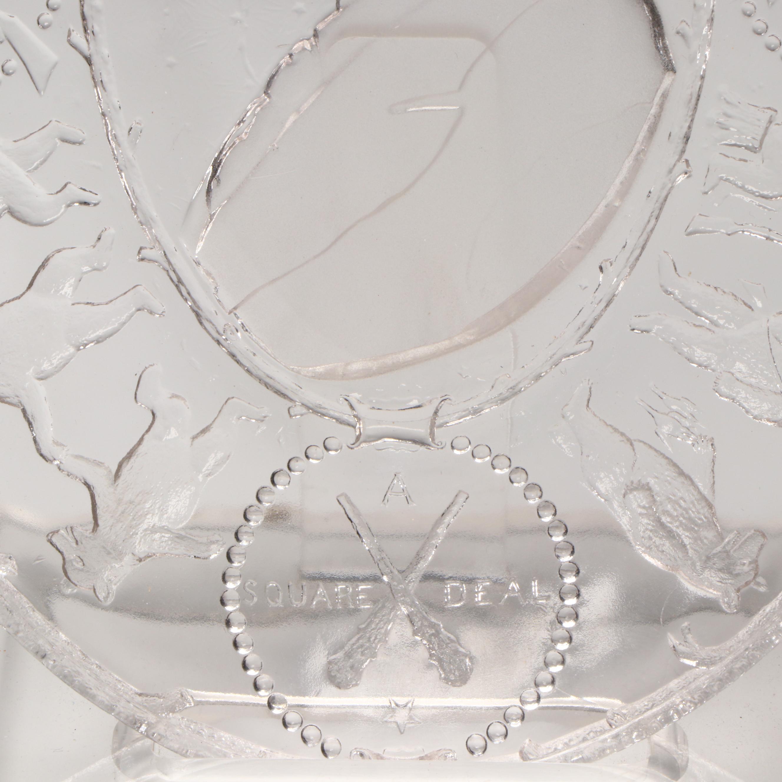 EAPG Teddy Roosevelt Square Deal Commemorative and Mount Vernon Souvenir Plates