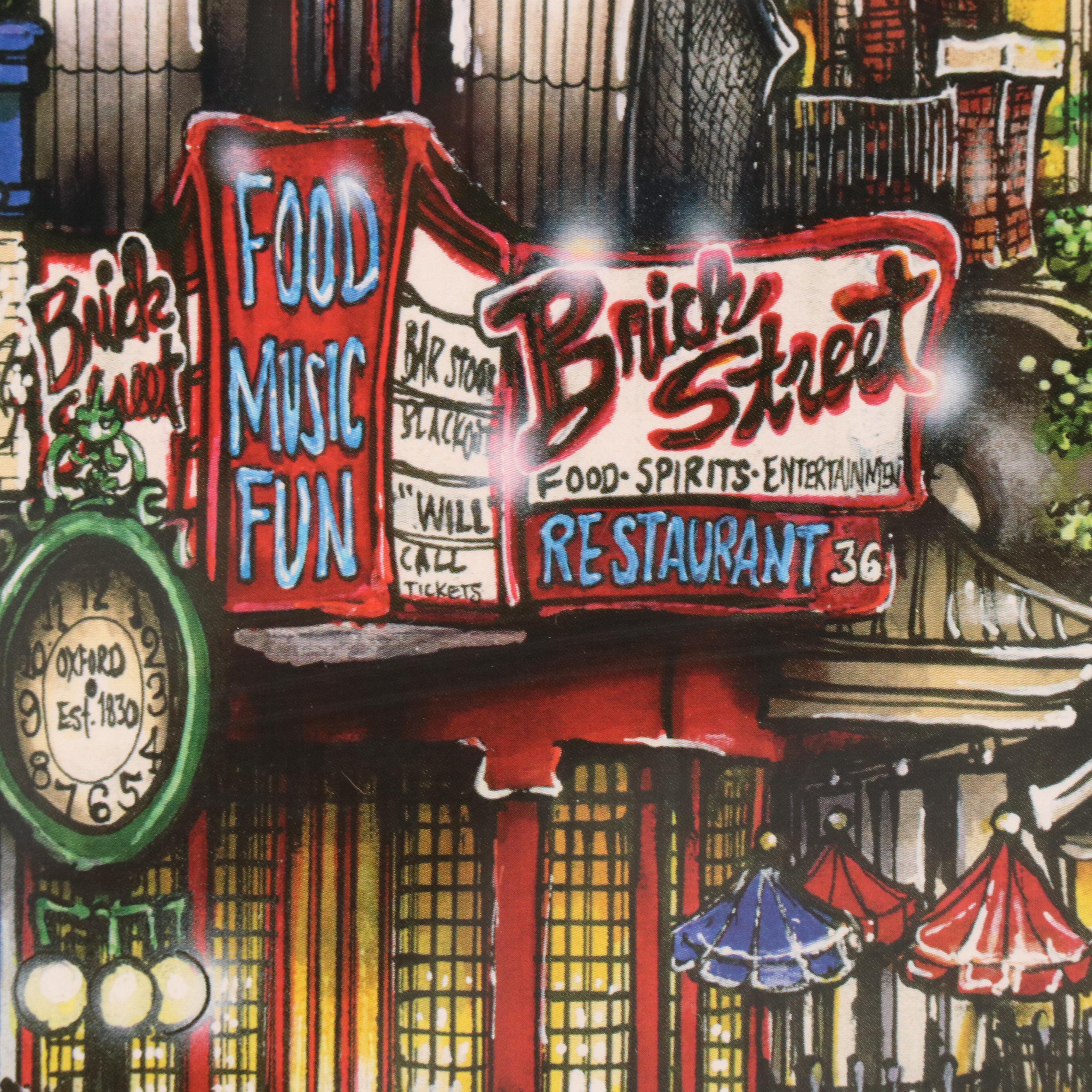 Brian McKelvey Offset Lithograph "Pubs of Oxford," 2012