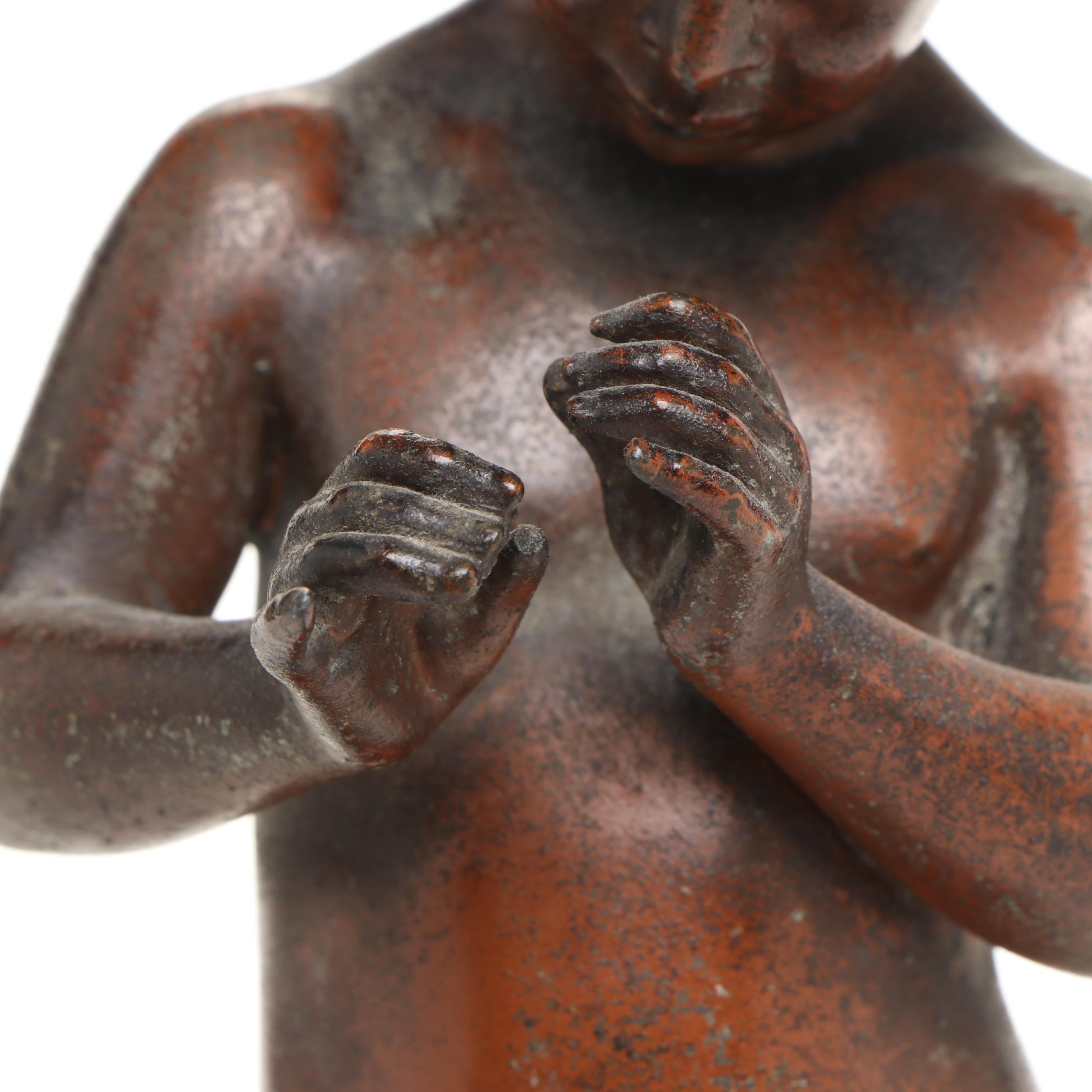 Cast Bronze Figure After Jean-Louis Grégoire‏ "Joueur de Flûte"