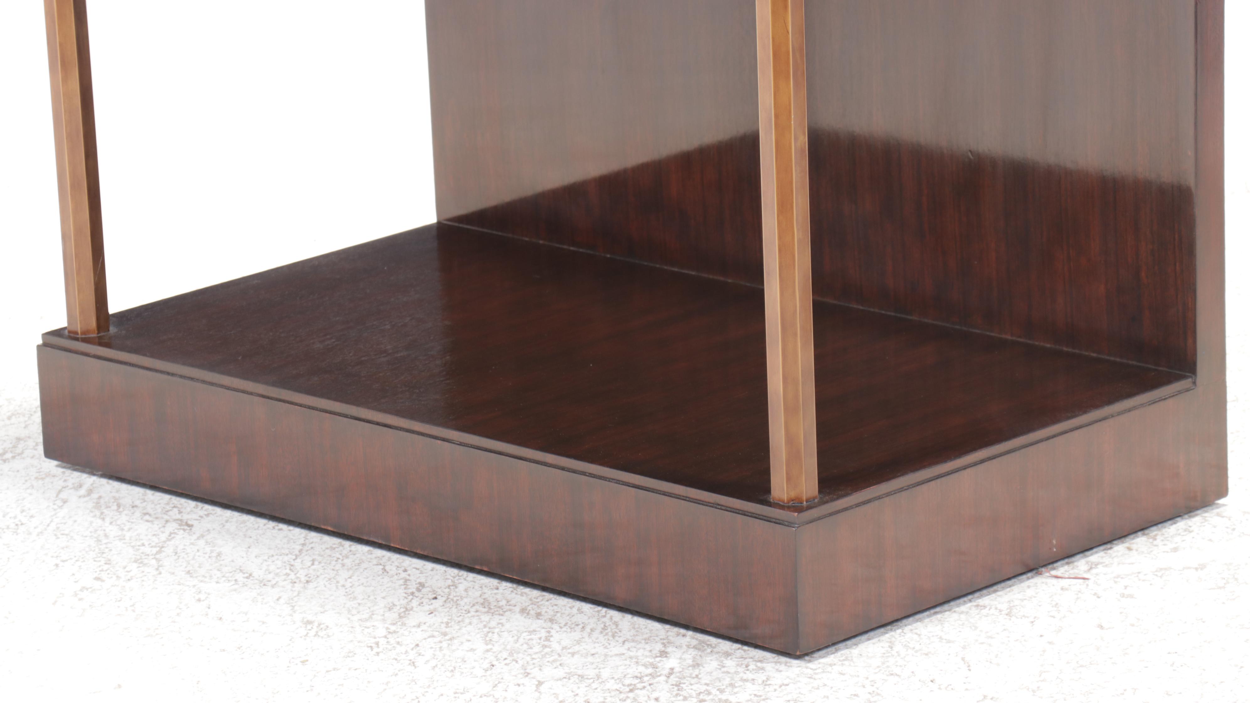 Contemporary Mahogany Finish Console Table