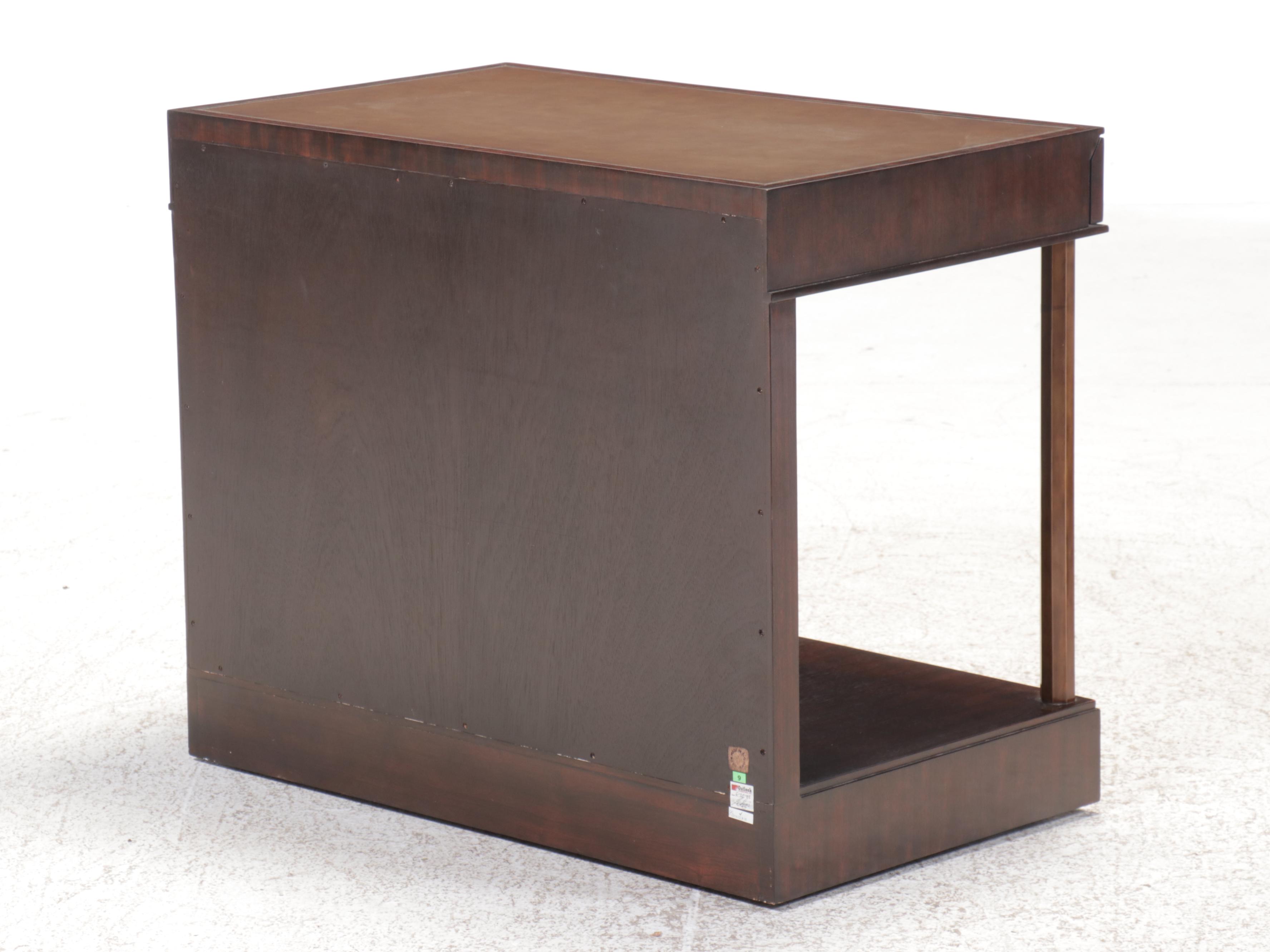 Contemporary Mahogany Finish Console Table