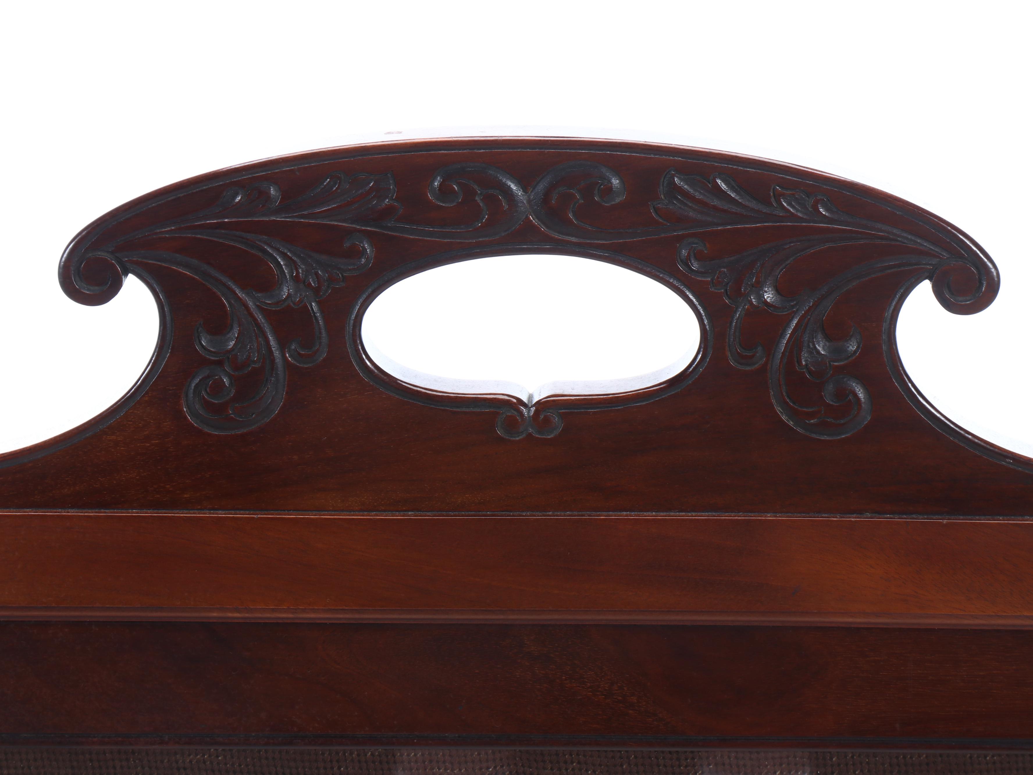 Art Nouveau Style Carved Wood and Needlepoint Fireplace Screen