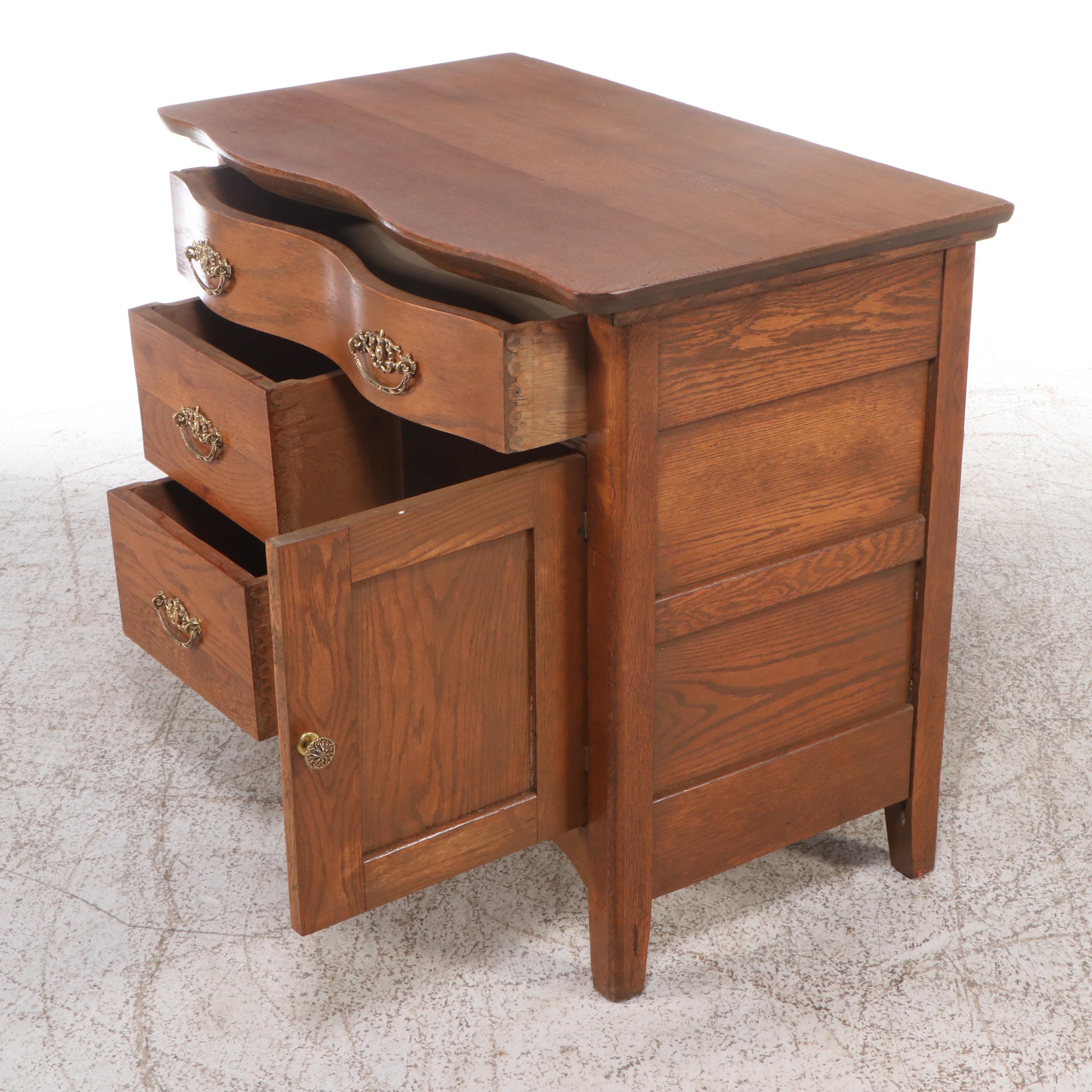 Victorian Style Oak Washstand