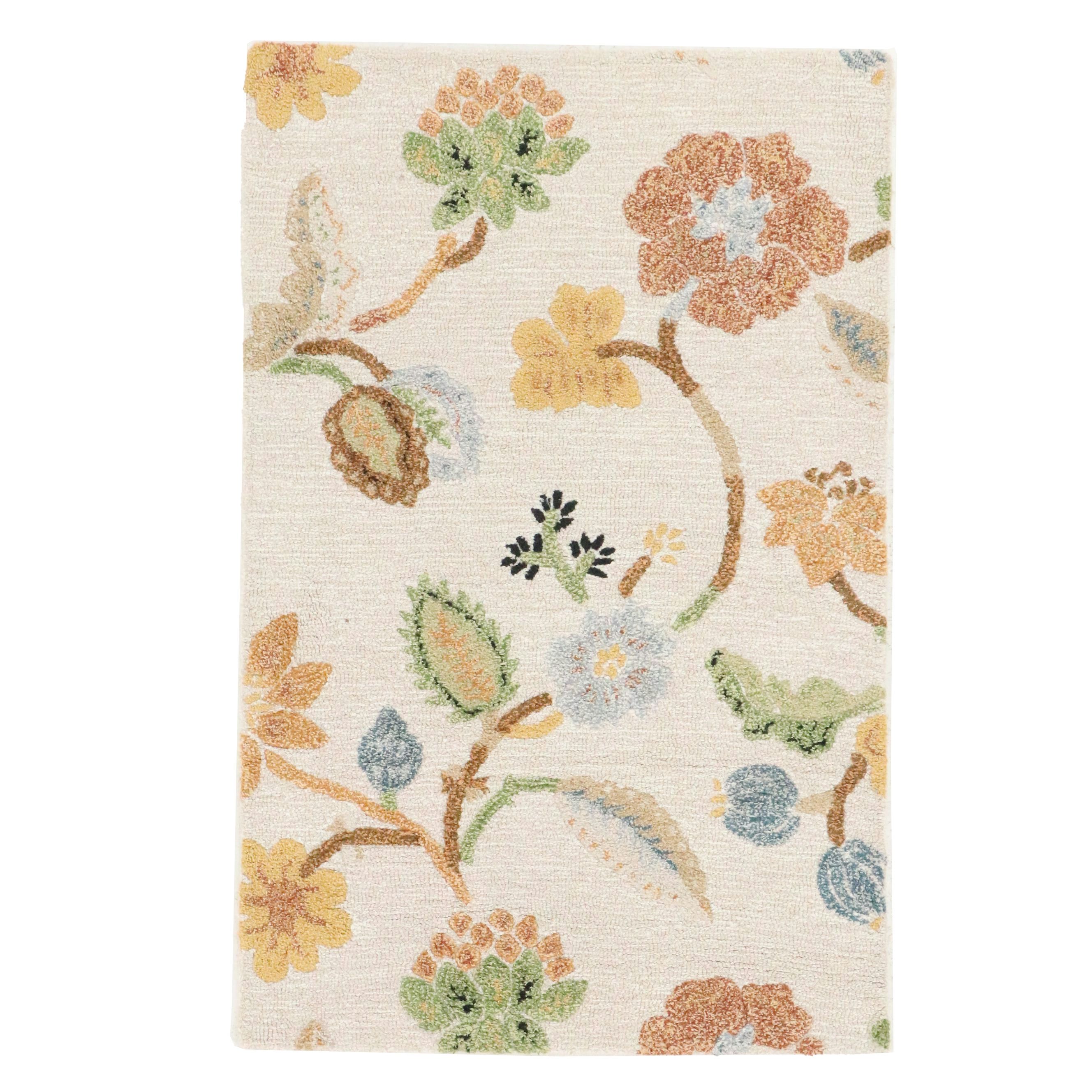 3'6 x 5'6 Hand-Tufted Contemporary Floral Area Rug