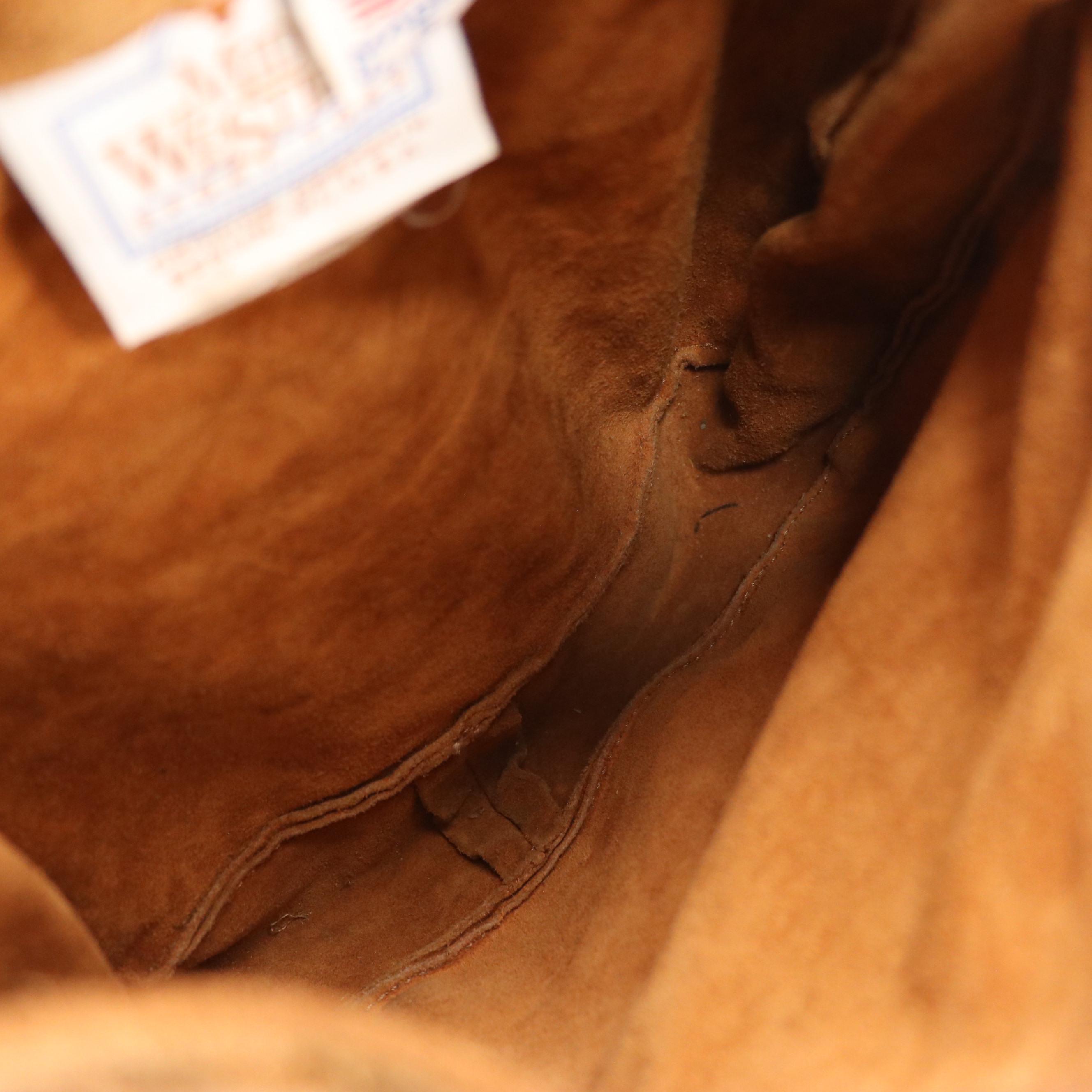 Mid Western Sport Togs Fringe Shoulder Bag in Deerskin Leather, 1970s