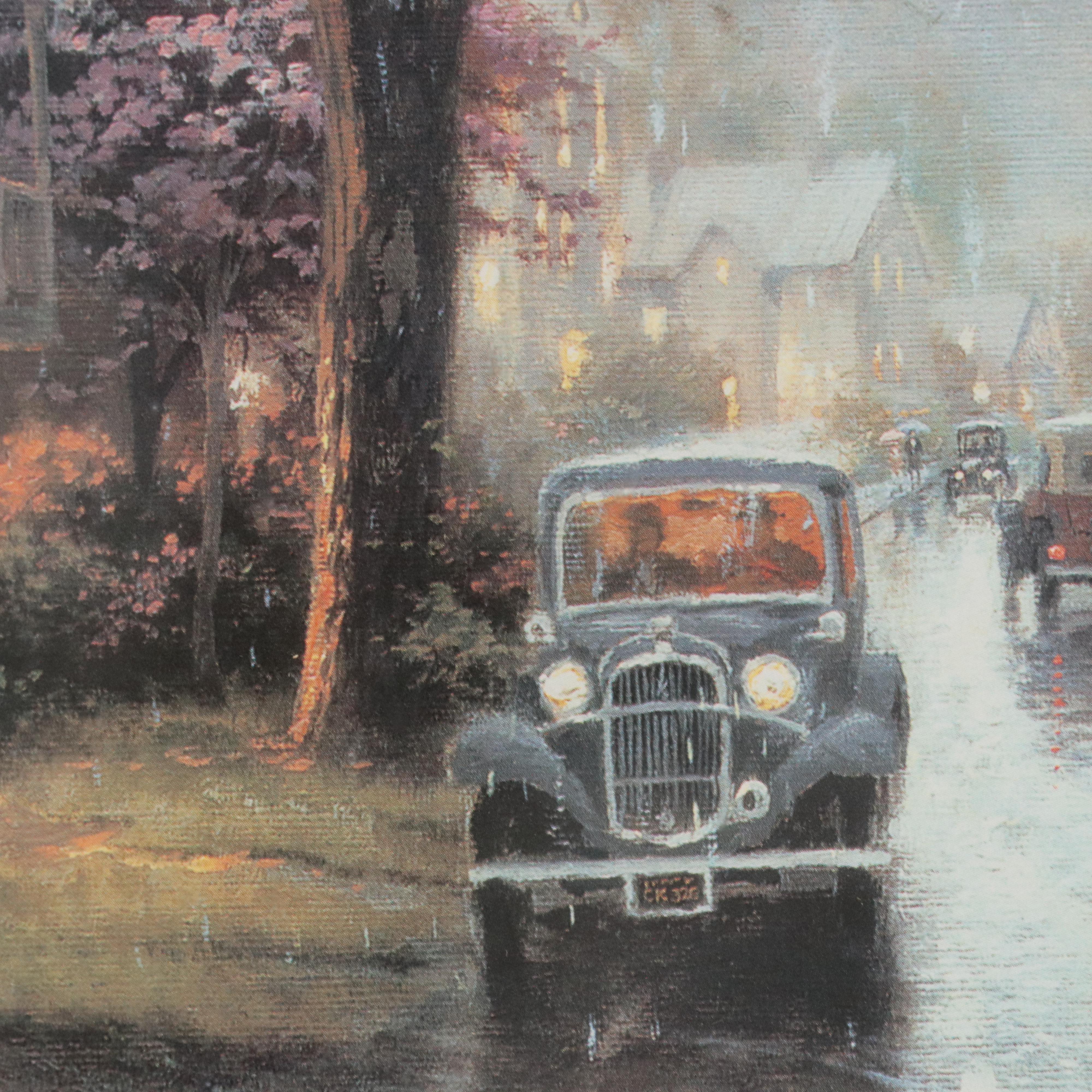 After Thomas Kinkade Offset Lithograph "Twilight Cottage: April," 1999