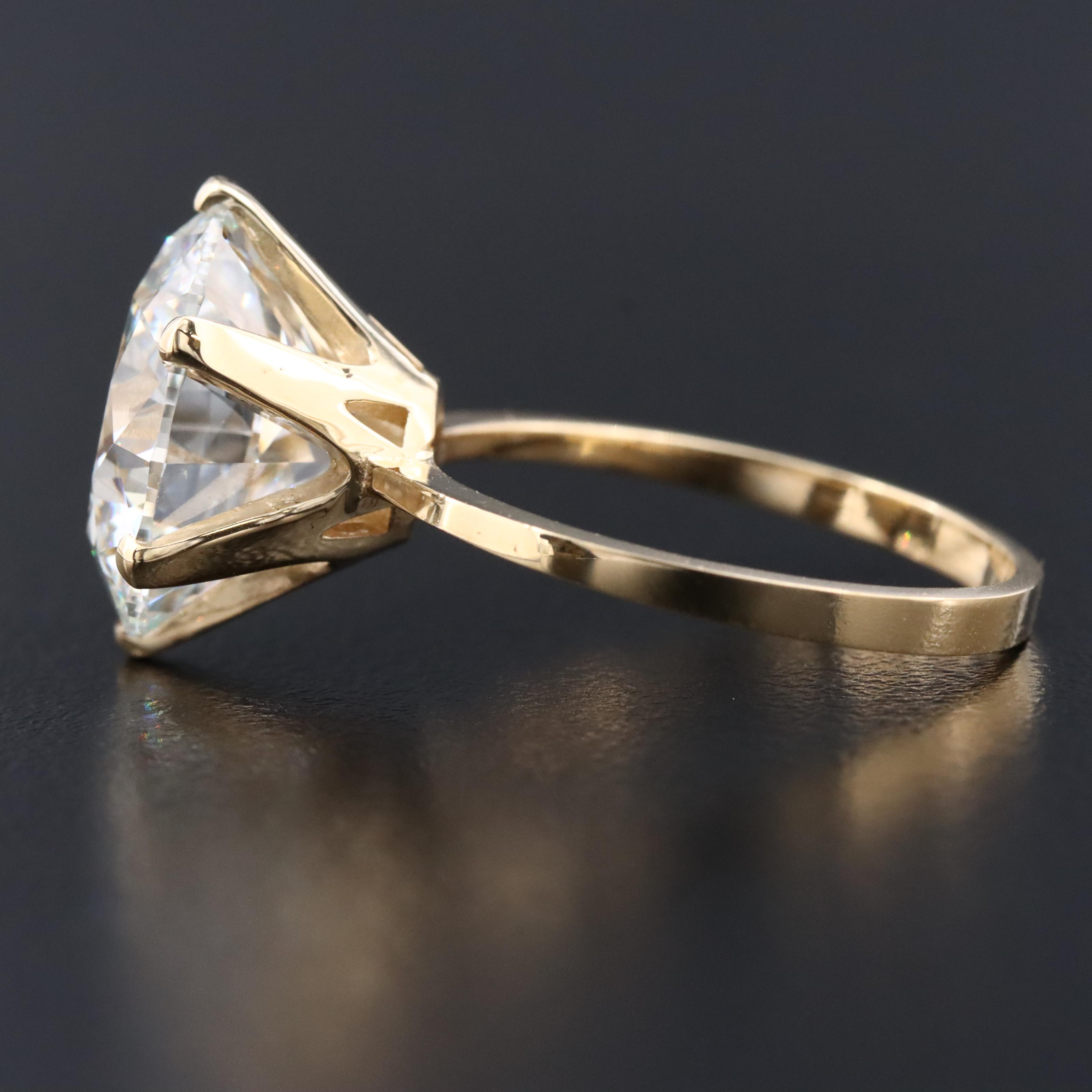 18K 7.02 CT Lab Grown Diamond Solitaire Ring with IGI Report