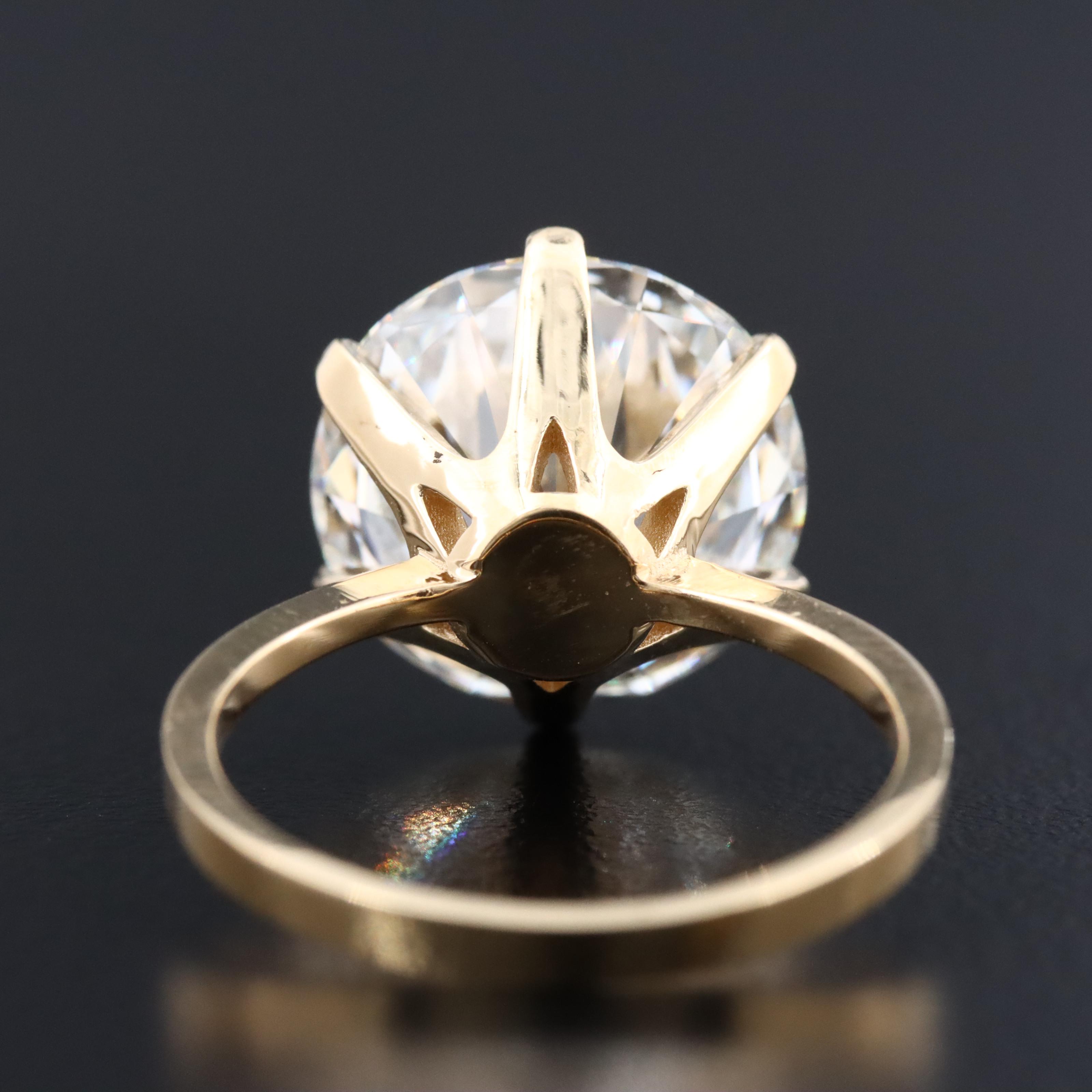 18K 7.02 CT Lab Grown Diamond Solitaire Ring with IGI Report