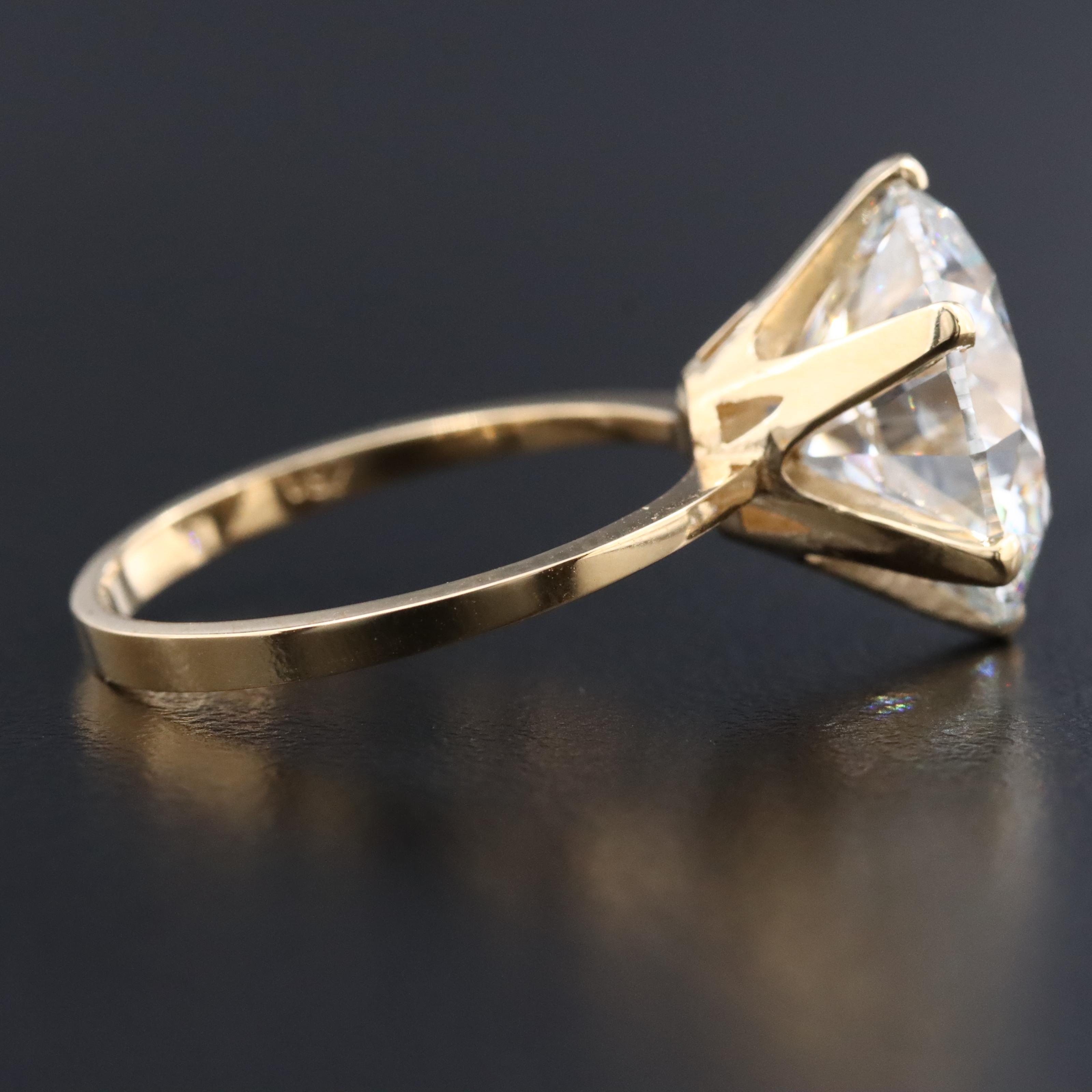 18K 7.02 CT Lab Grown Diamond Solitaire Ring with IGI Report