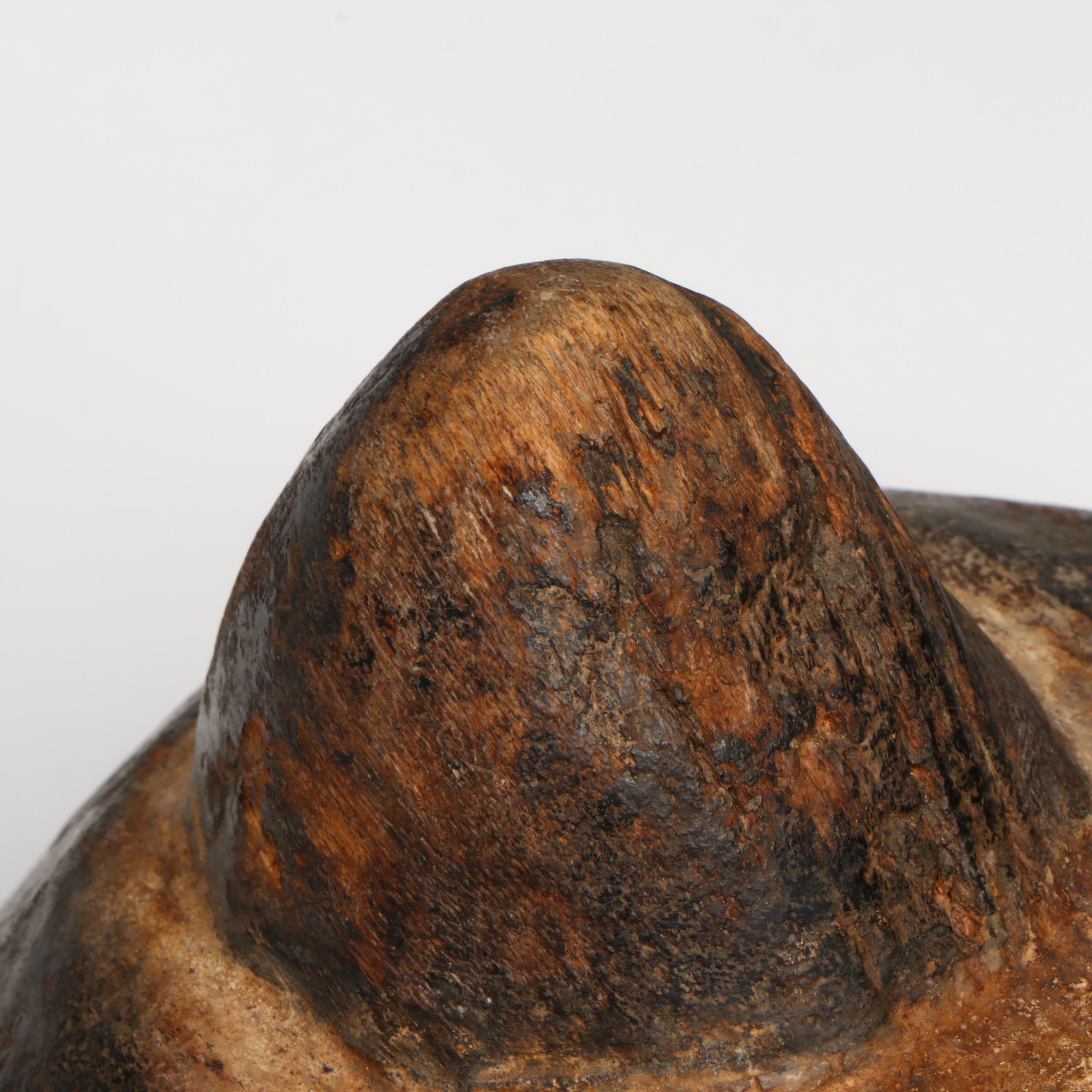 DRC Yombe Peoples "Nganga Diphomba" Female Diviner's Mask with Topknot