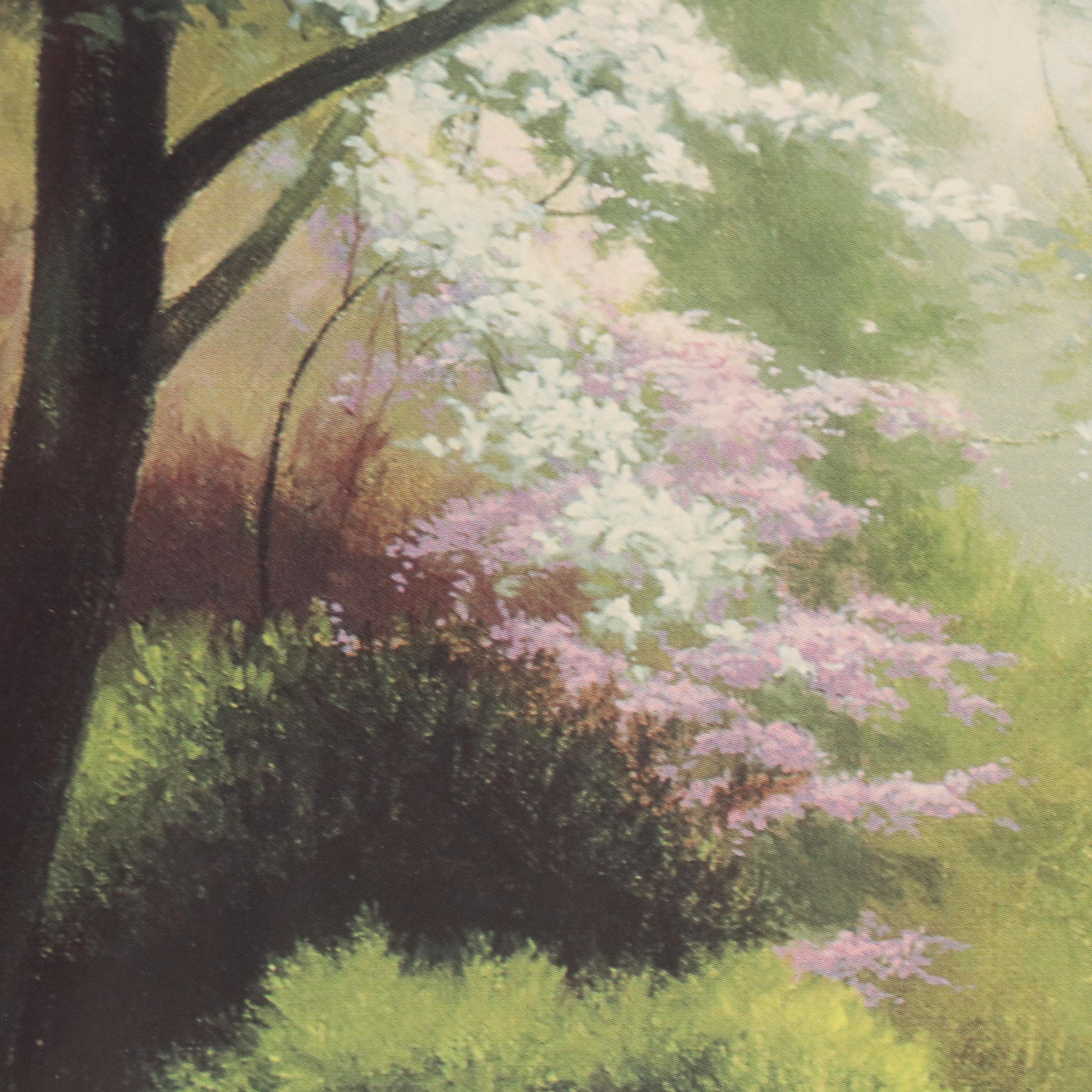 After Edgar Szmyd Offset Lithograph "Lakeside Trail"