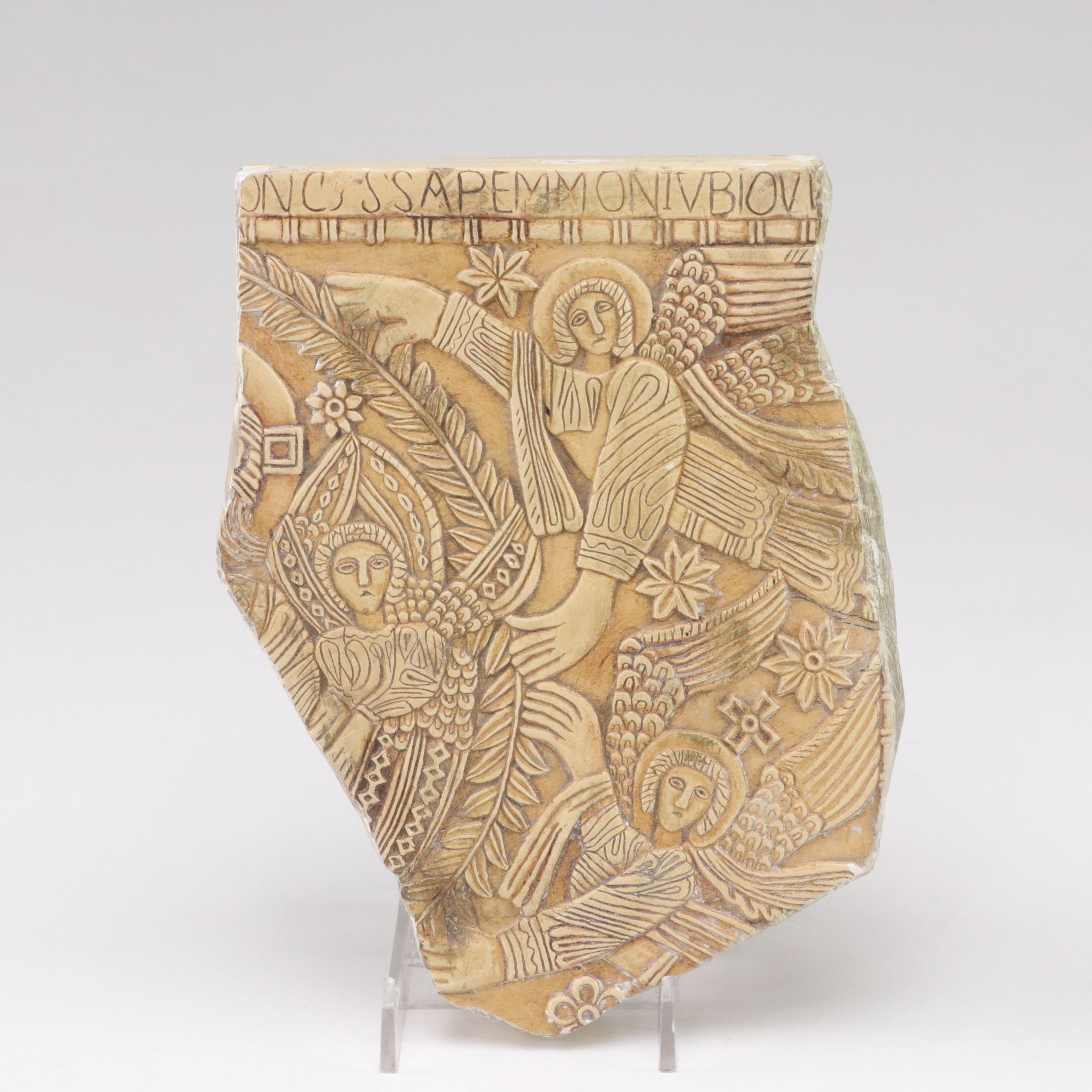 Russian Orthodox Hand-Painted Icon Egg with Saint Sebastian Figurine and More