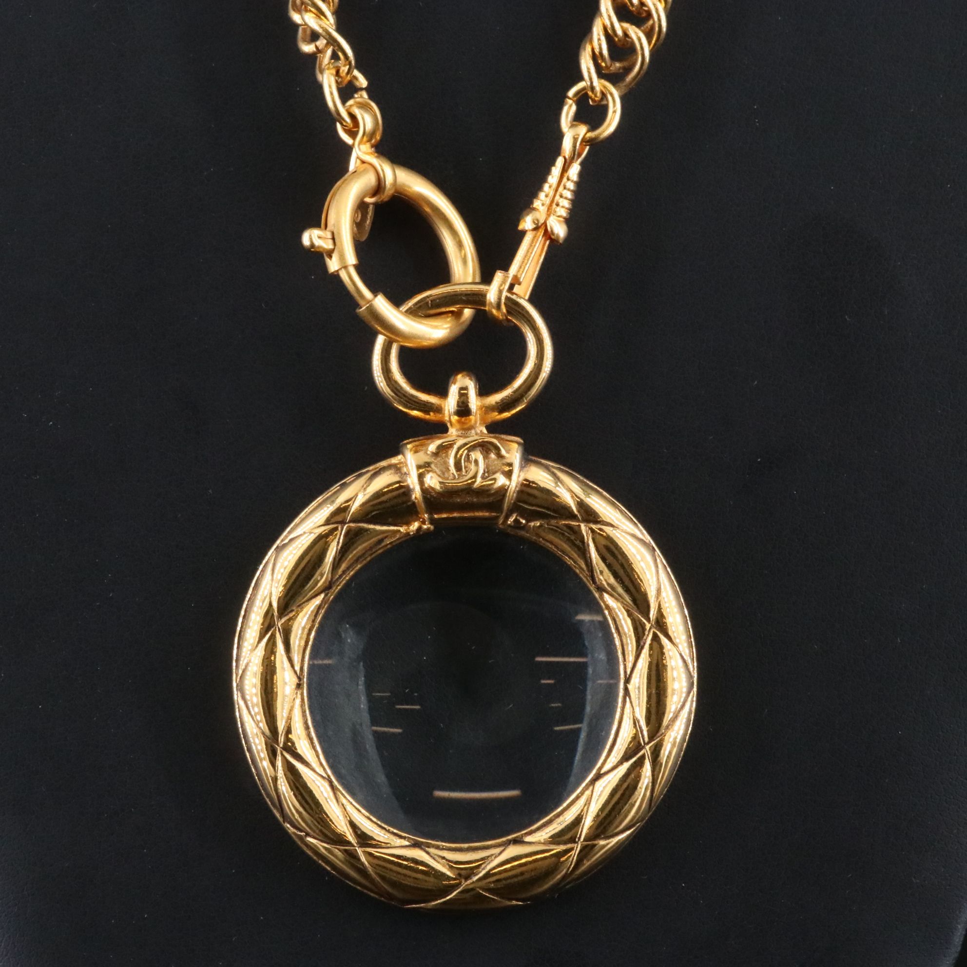 Chanel Matelasse CC Magnifying Glass Necklace