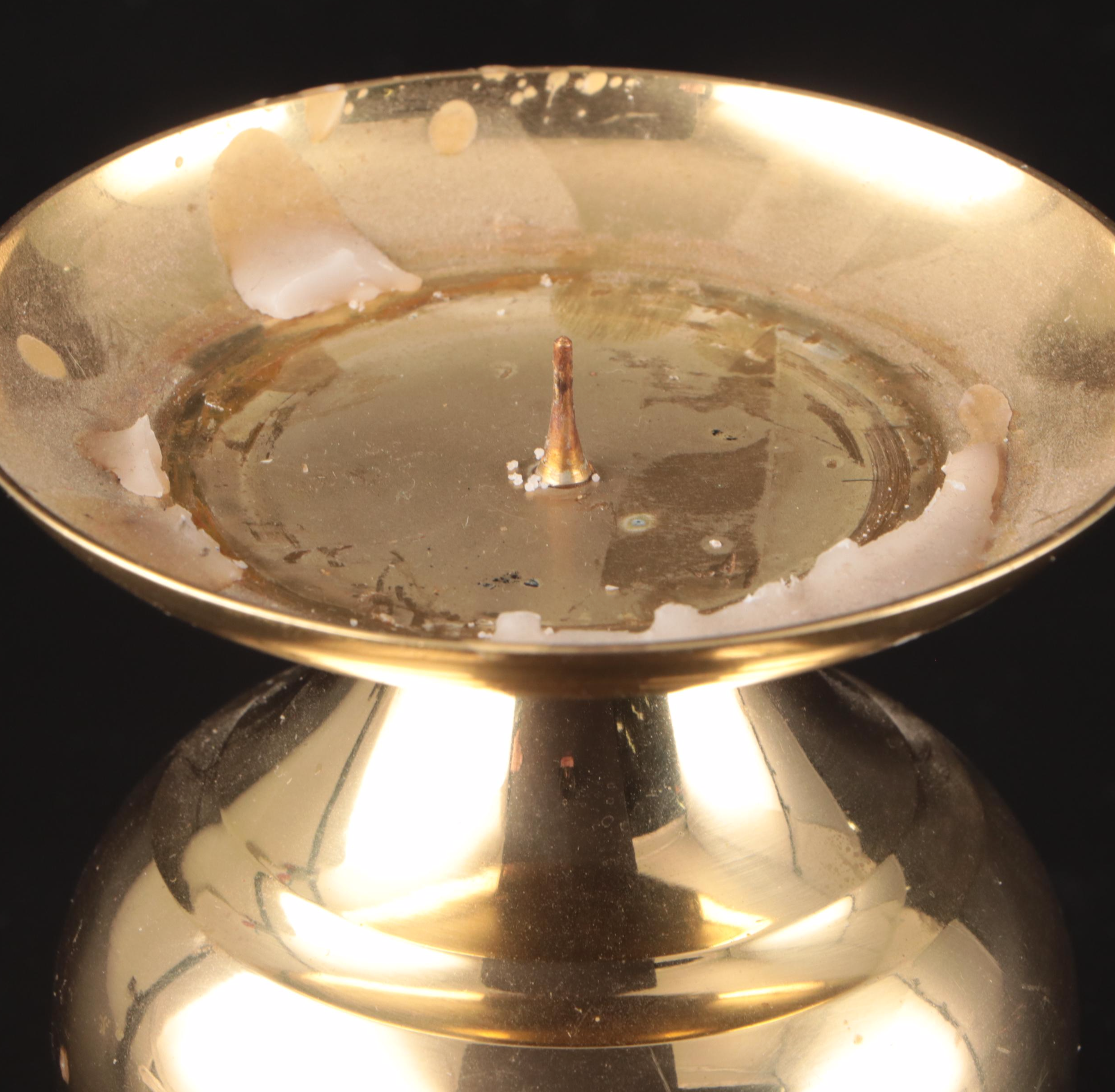 Royal Bayreuth Porcelain Wall Pocket with Brass Candlesticks and Accessories