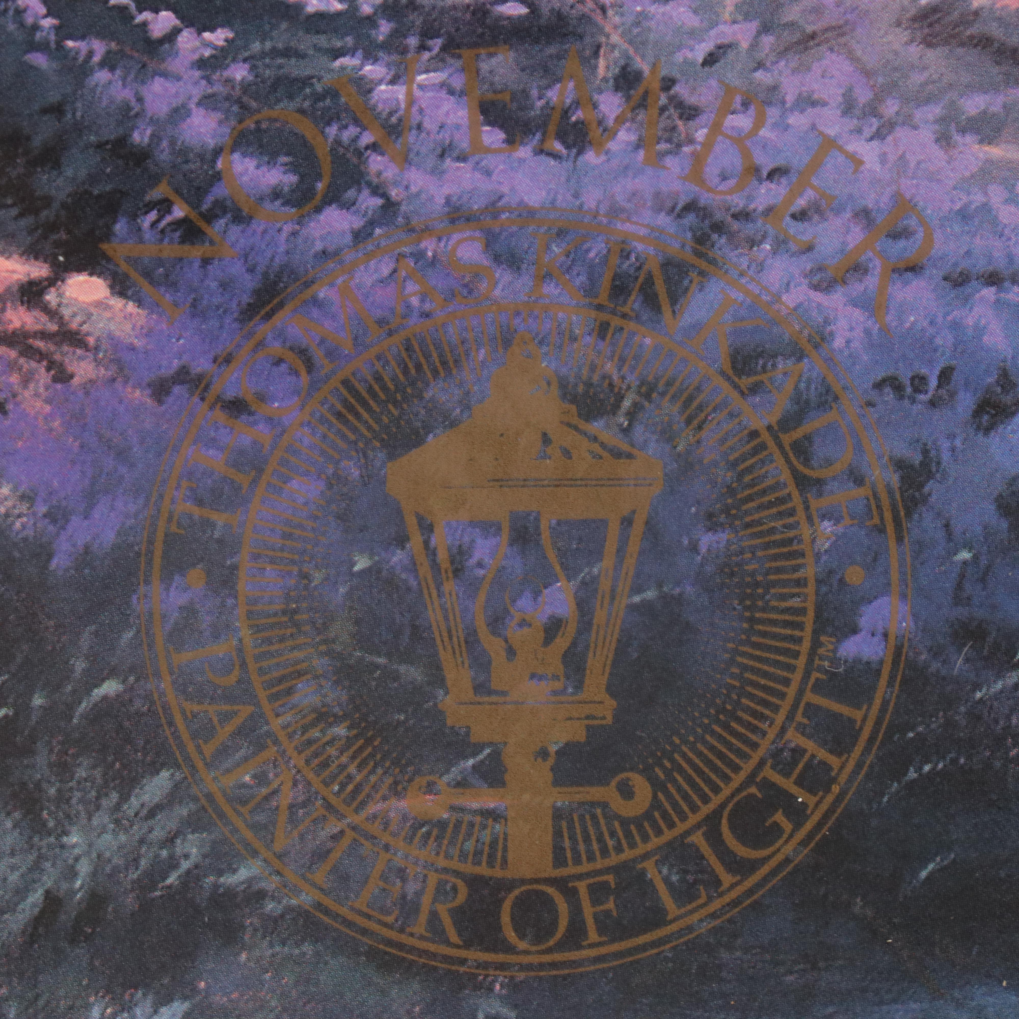 After Thomas Kinkade Offset Lithograph "Twilight Cottage: November," 1999