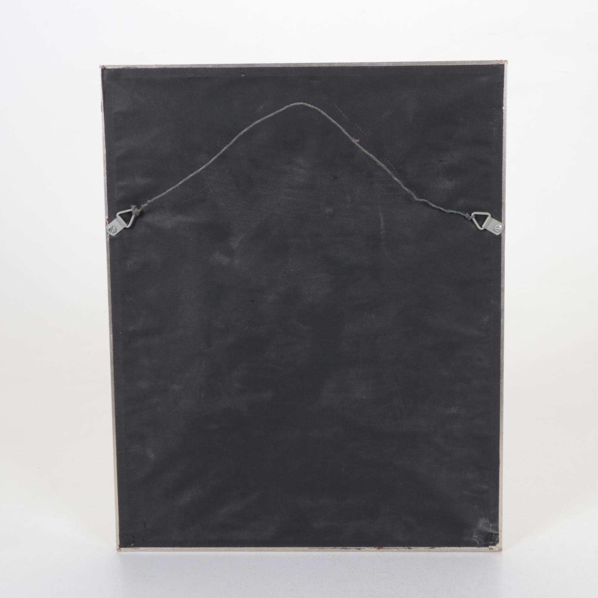 Charcoal Drawn Portrait of Woman Wearing a Shawl, 1991