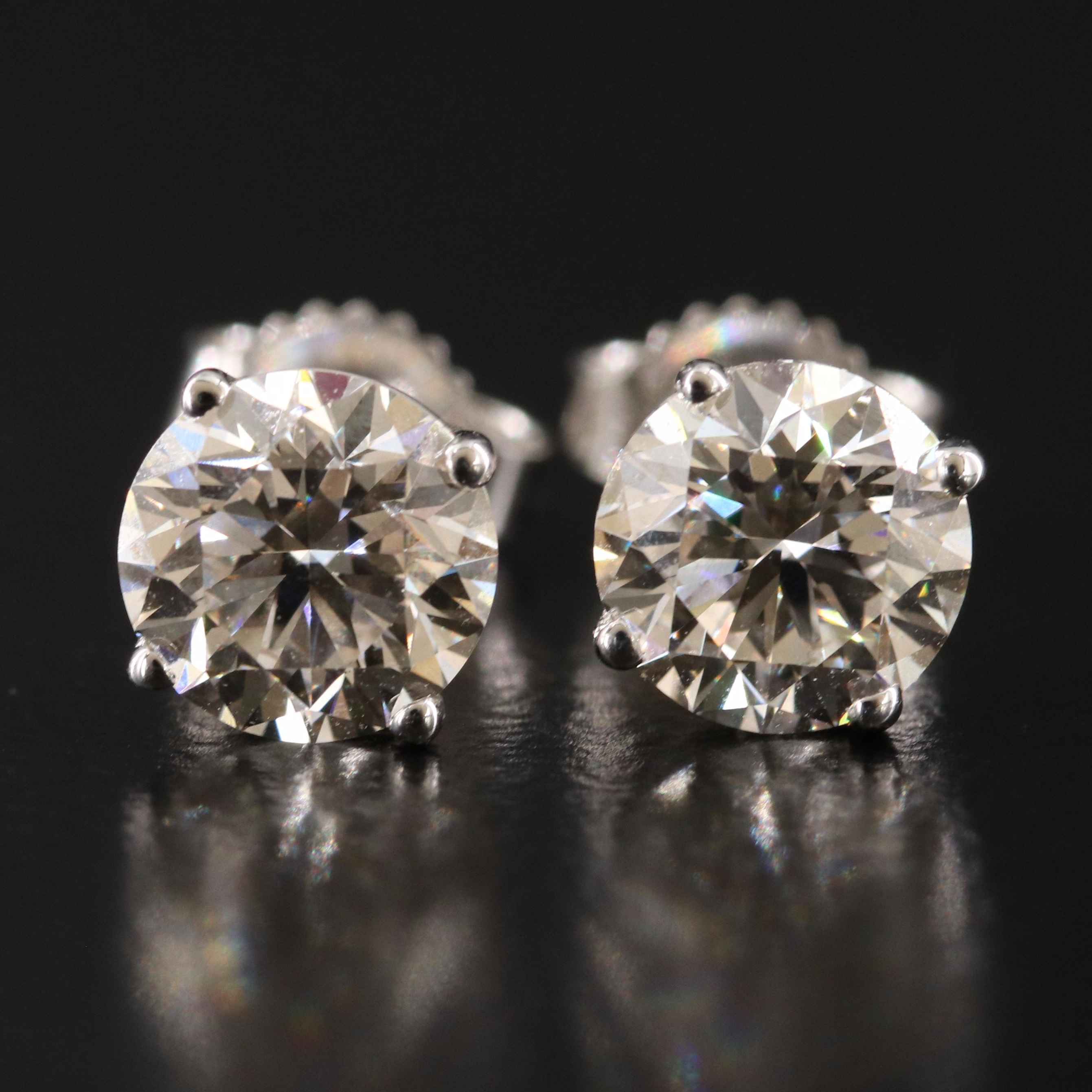 14K 1.90 CTW Lab Grown Diamond Stud Earrings