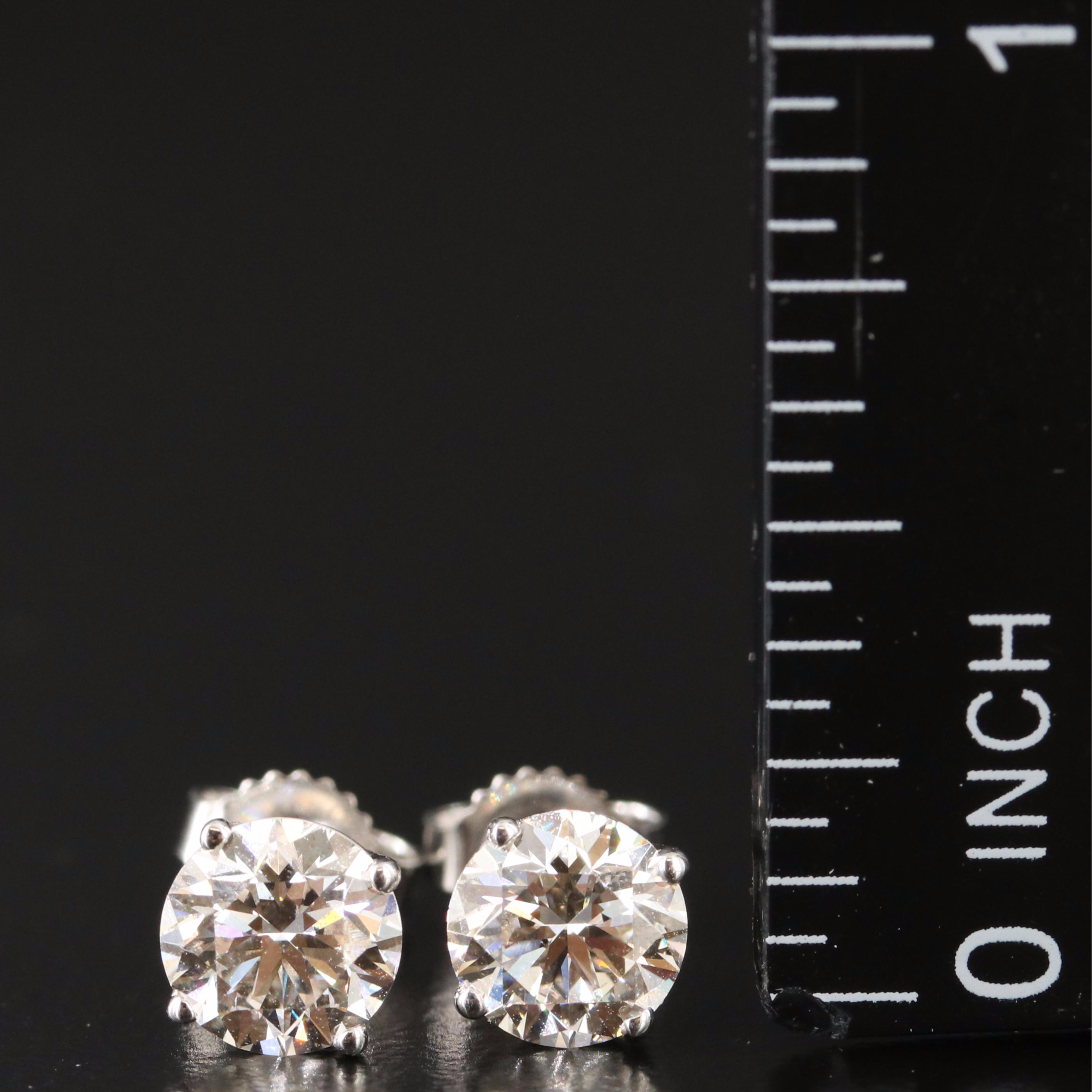 14K 1.90 CTW Lab Grown Diamond Stud Earrings