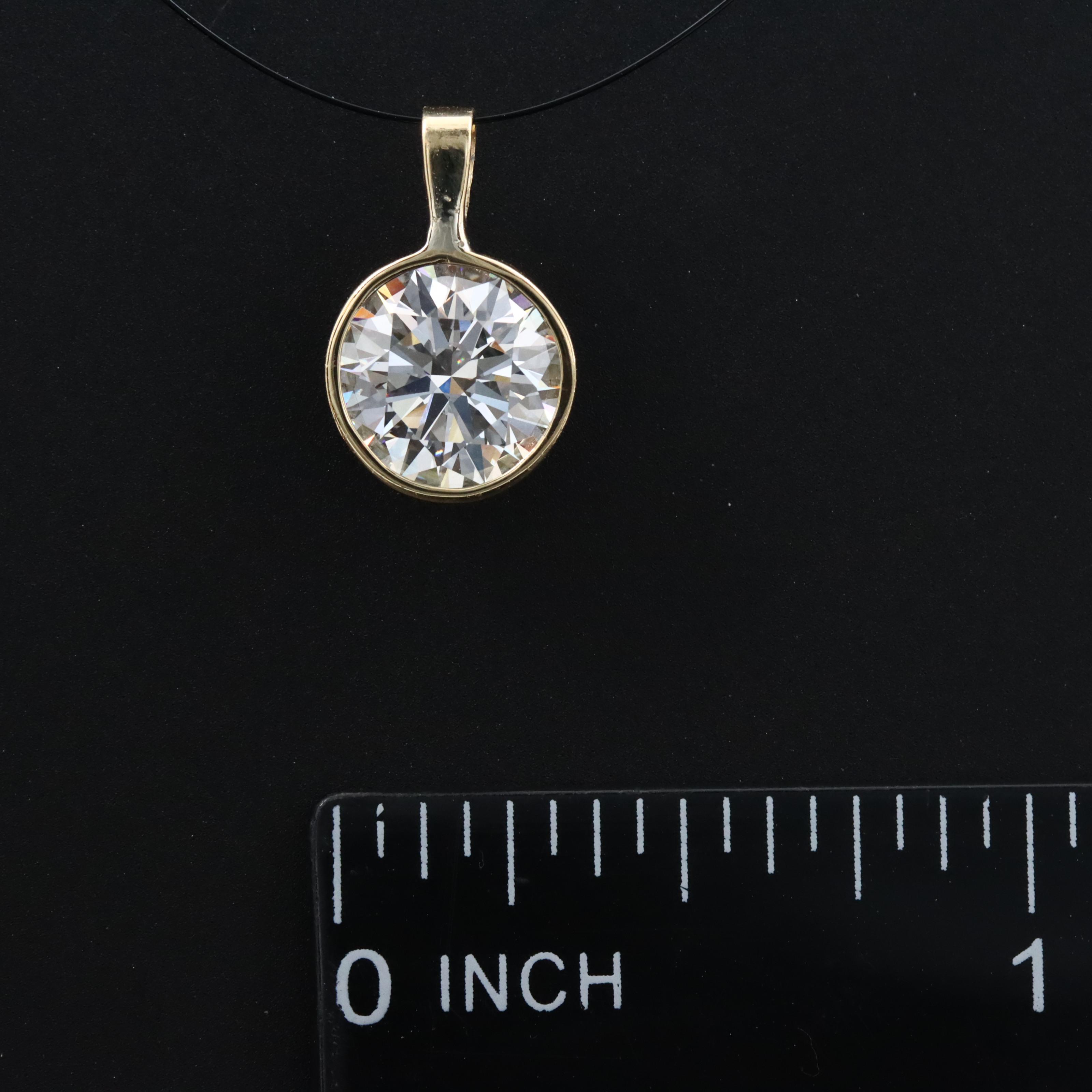 18K 2.06 CT Lab Grown Diamond Pendant with IGI Report