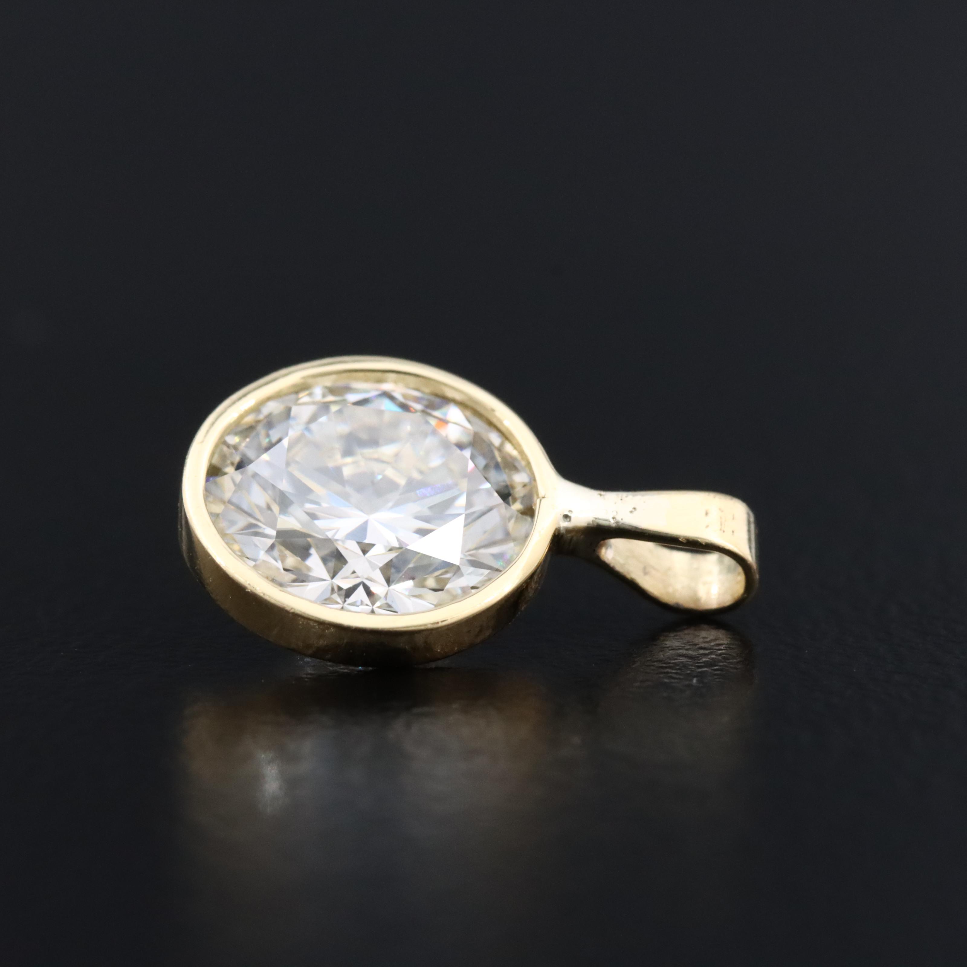 18K 2.06 CT Lab Grown Diamond Pendant with IGI Report