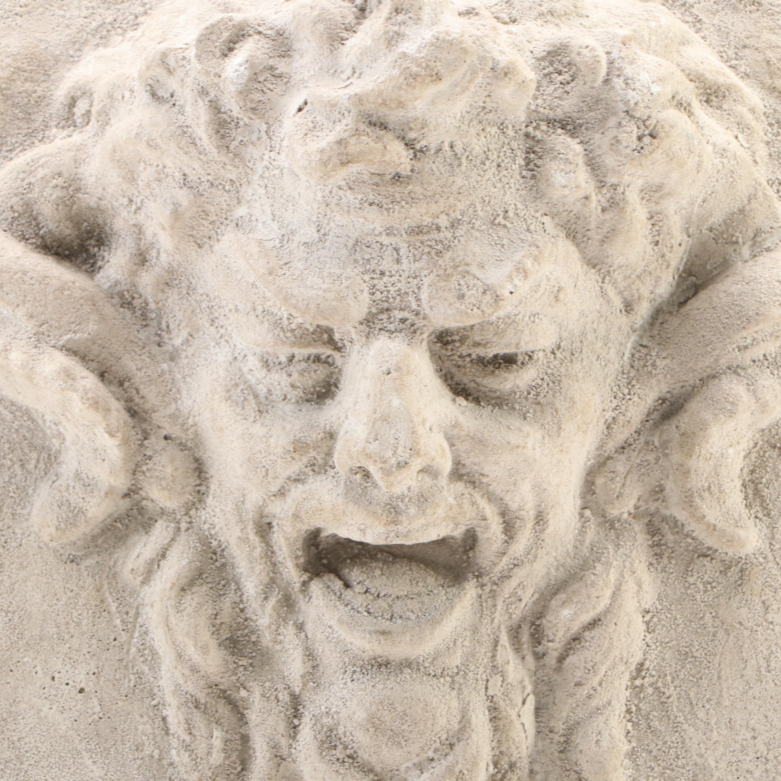 Laughing Satyr Concrete Hanging Wall Tile