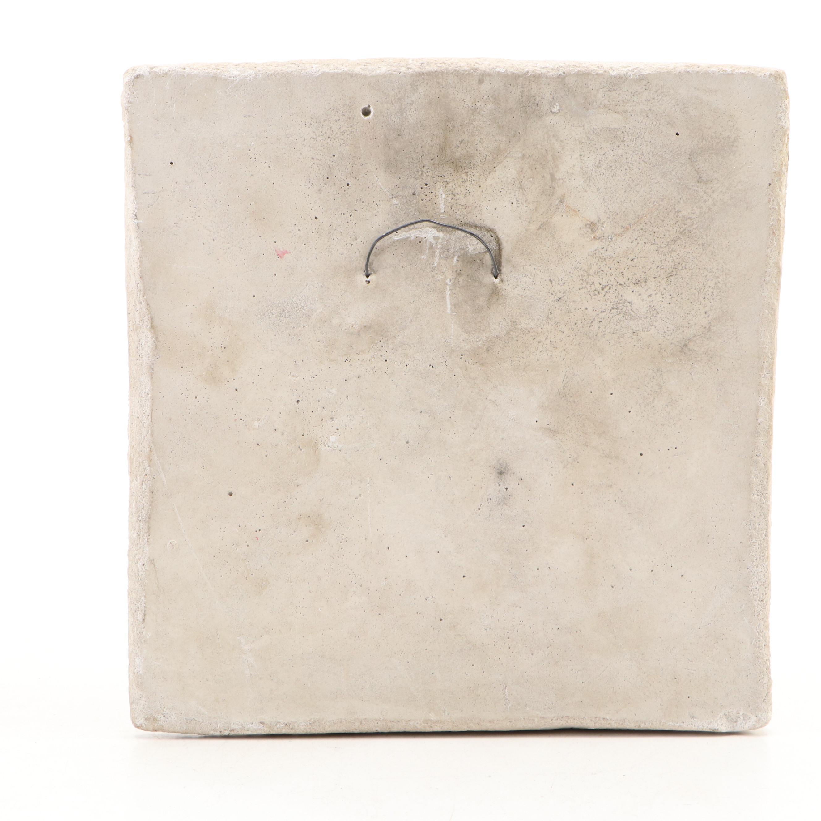 Laughing Satyr Concrete Hanging Wall Tile