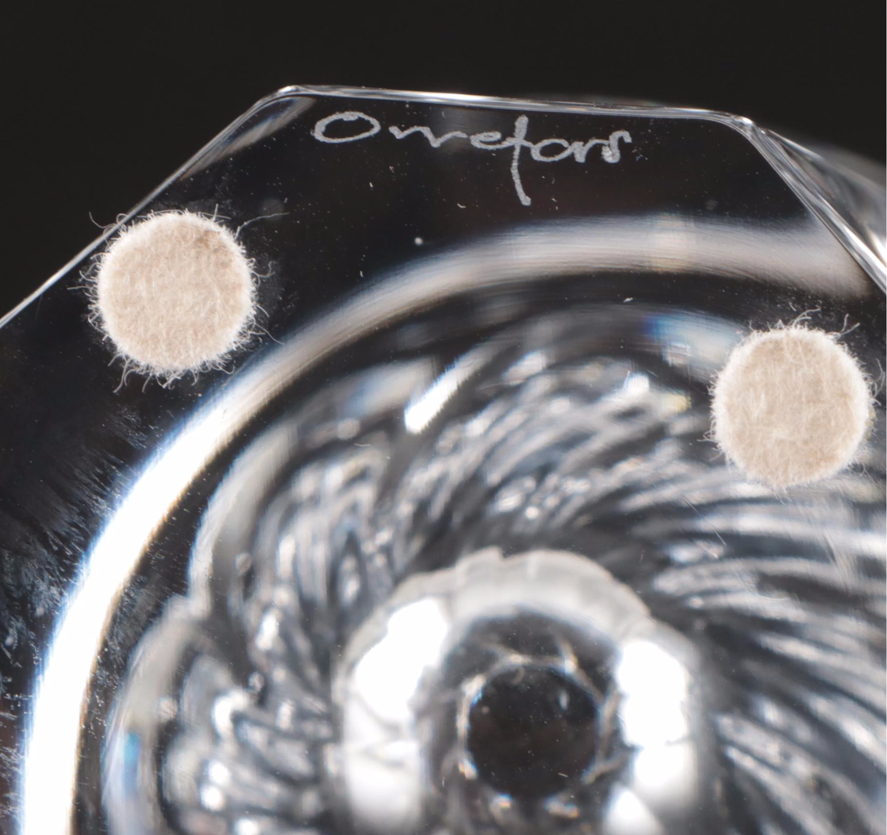 Orrefors "Max" Crystal Votive Holder and "Residence" Vase