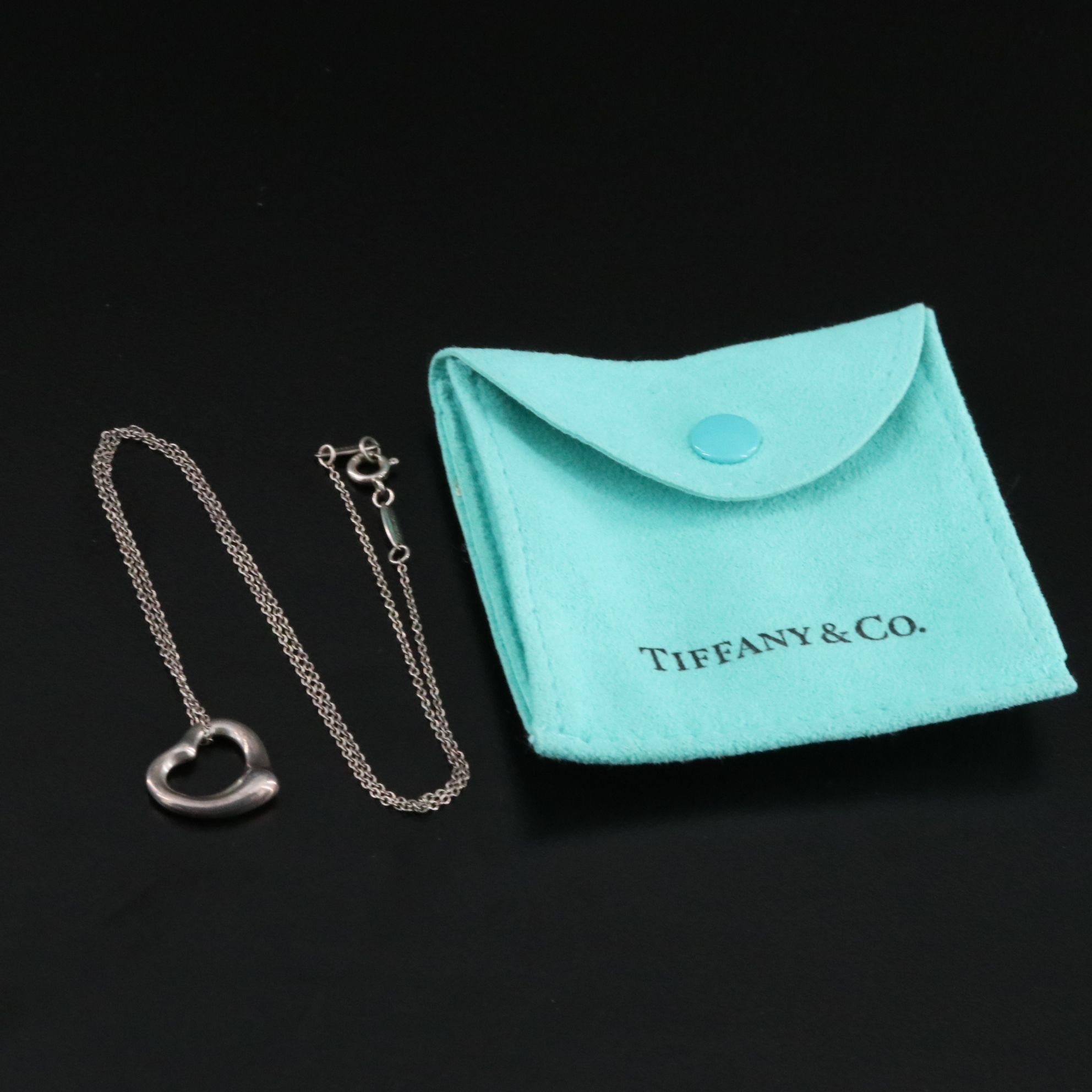 Elsa Peretti for Tiffany & Co. Open Heart Pendant Necklace