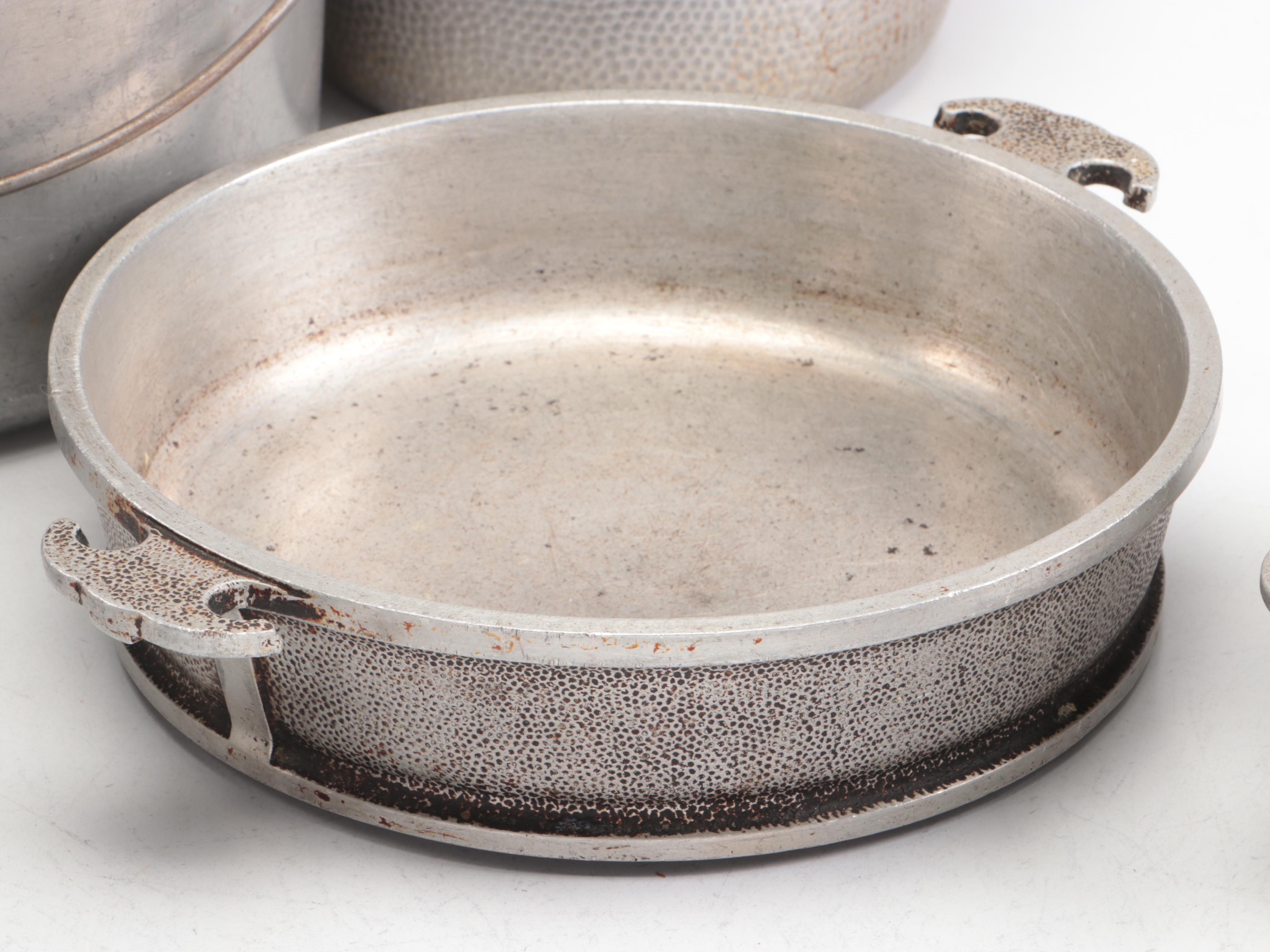 Vintage Guardian Service and Other Metal Lidded and Handled Pots