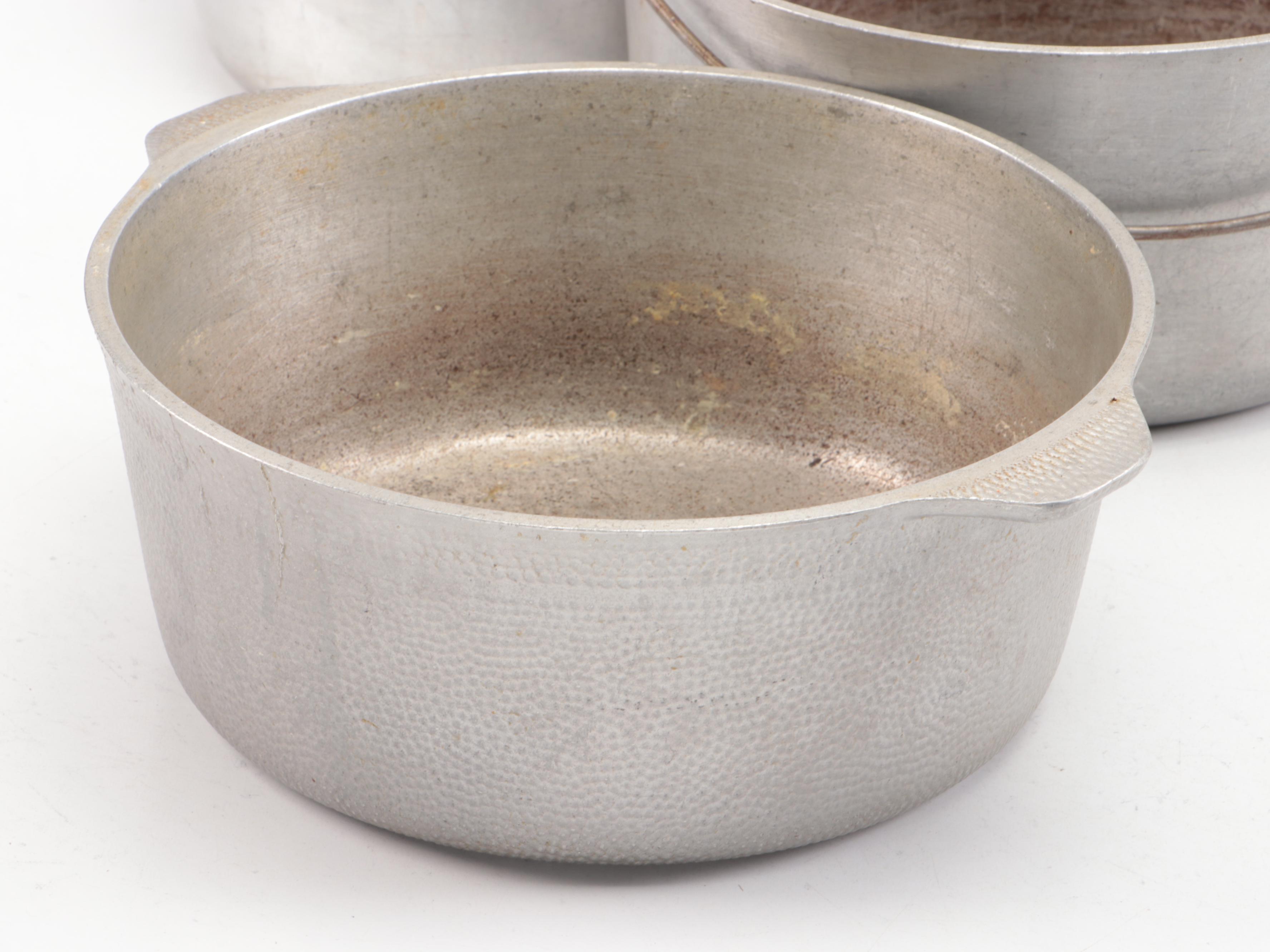 Vintage Guardian Service and Other Metal Lidded and Handled Pots