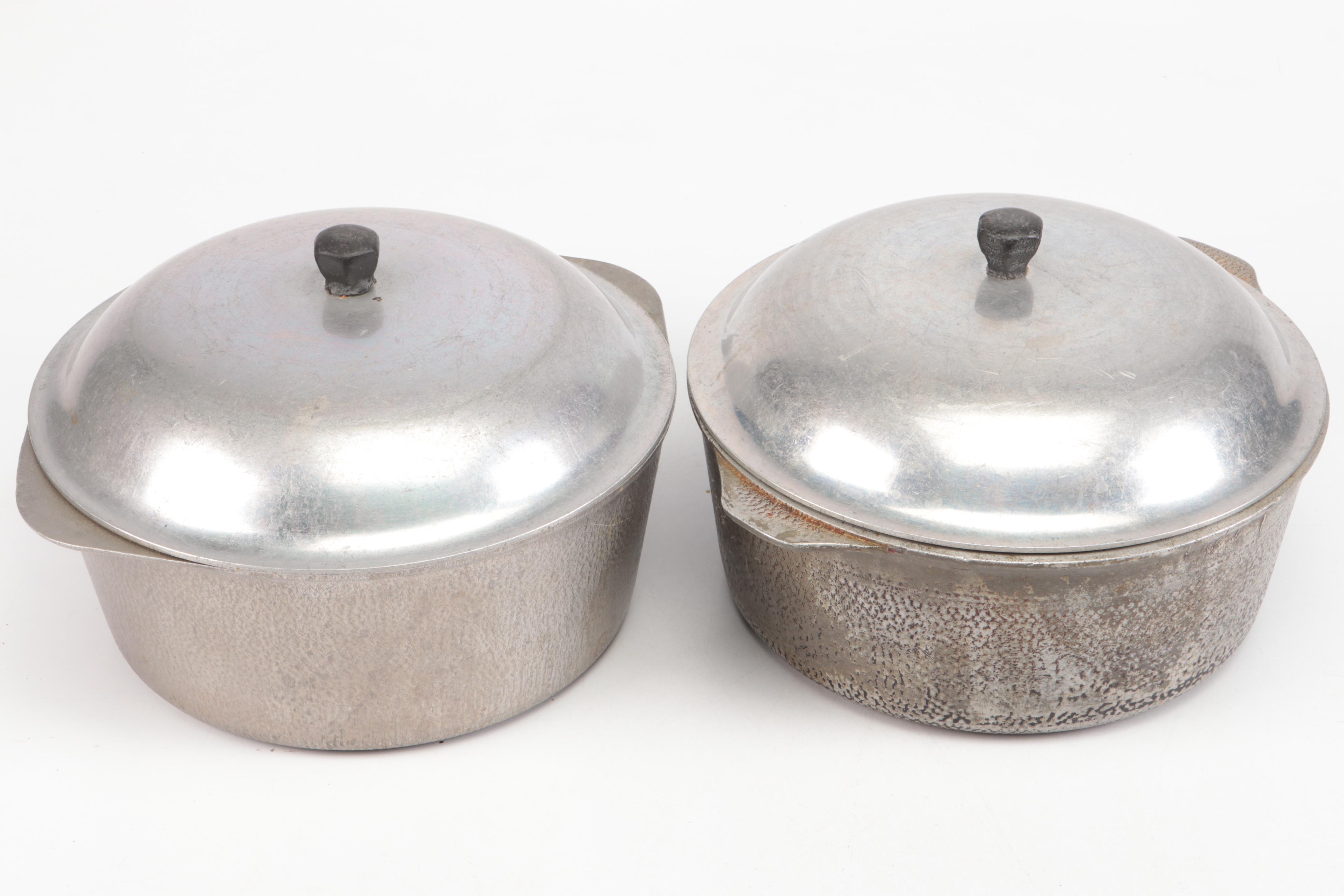 Vintage Guardian Service and Other Metal Lidded and Handled Pots