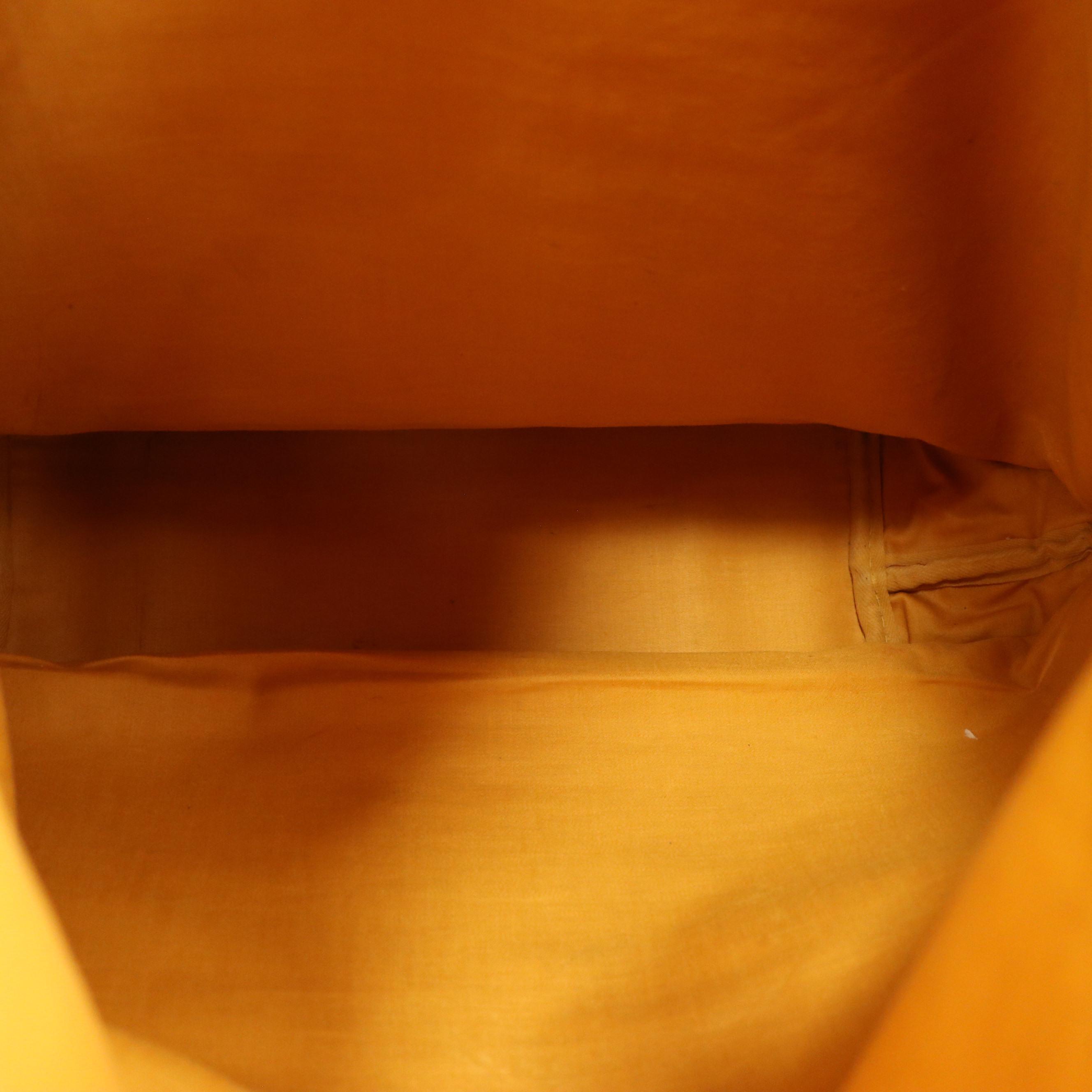 Goyard Oversized Travel Bag in Chevron Jacquard Canvas and Black Leather, 1970s