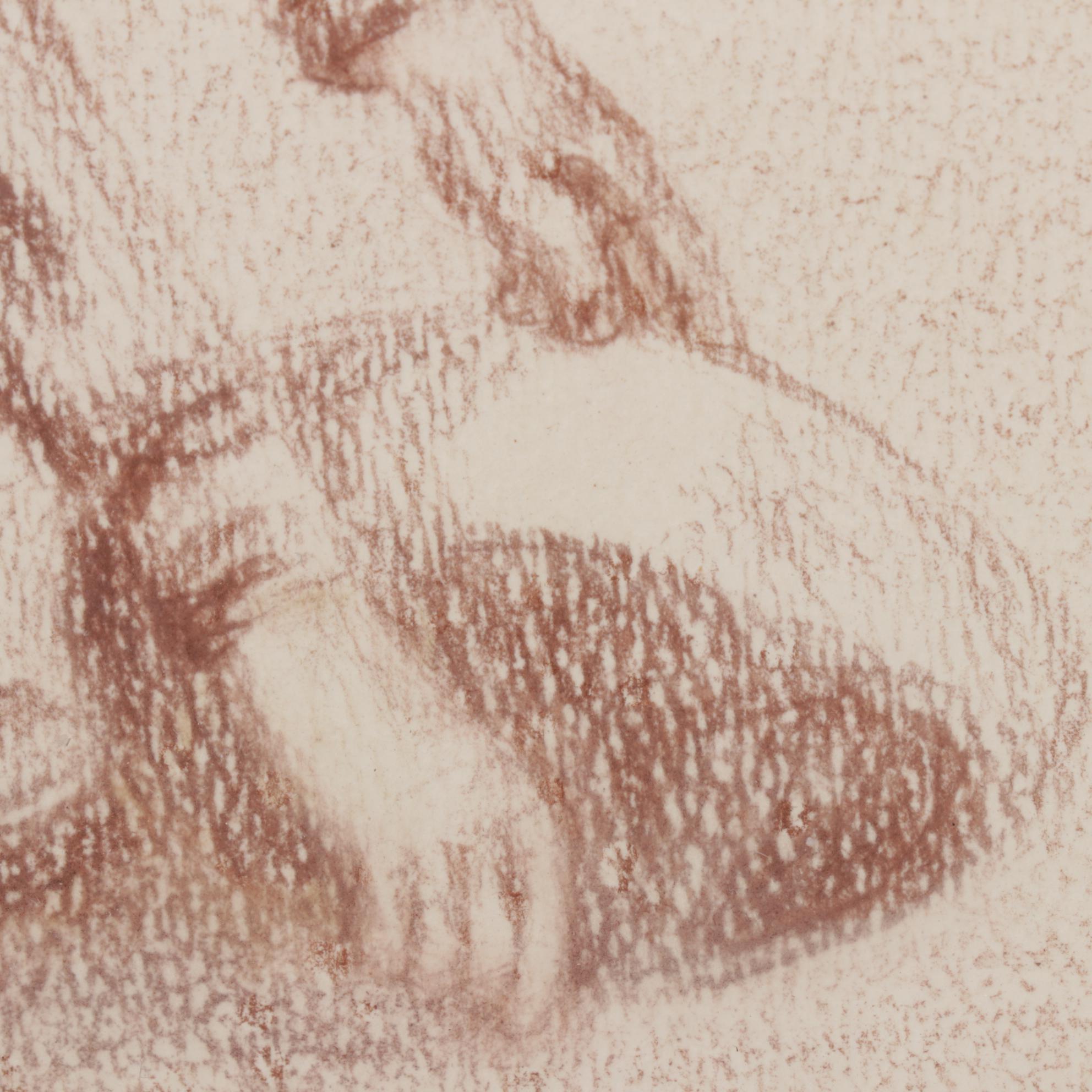 Charcoal Drawing of Gold Panner