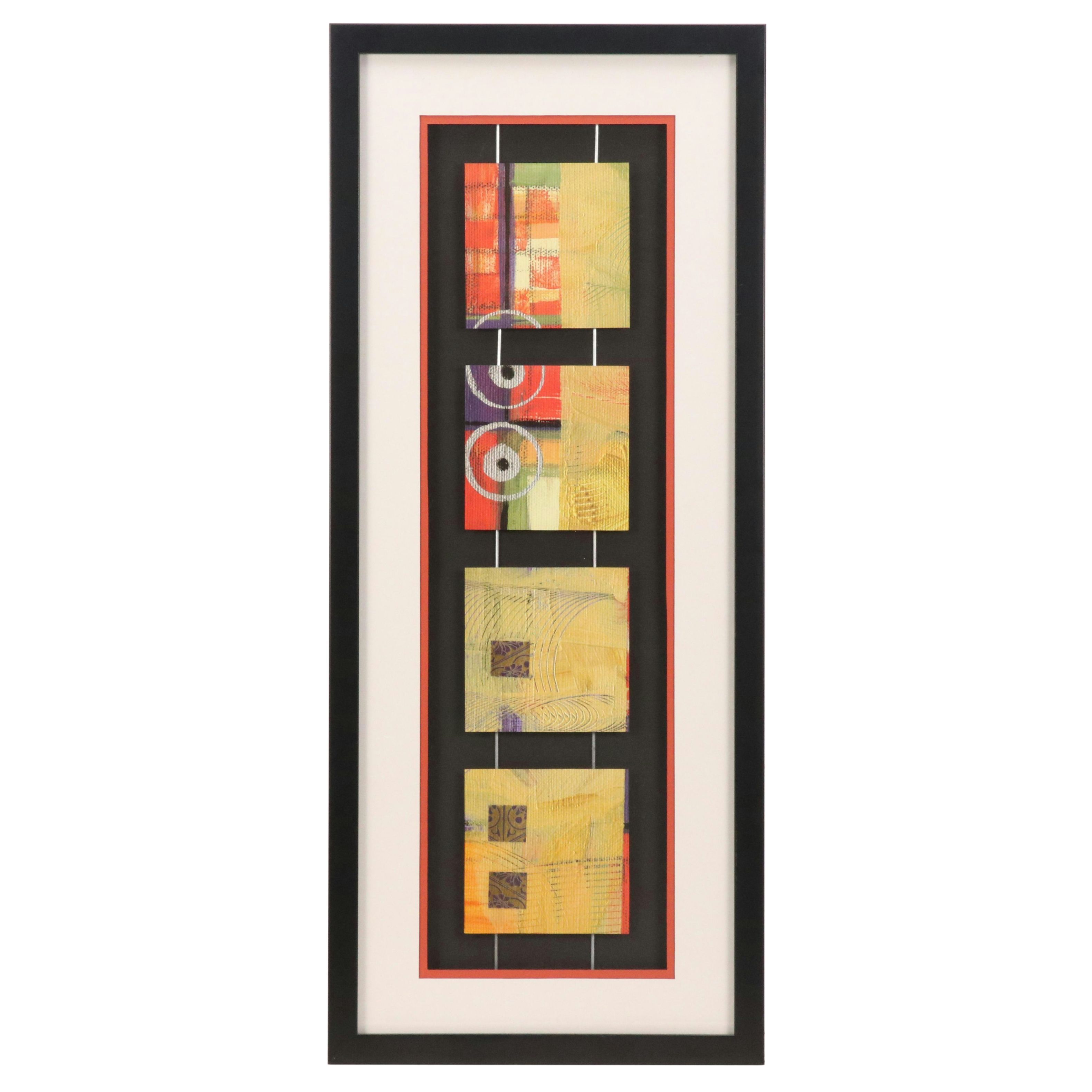 Abstract Four-Sheet Offset Lithograph Panel