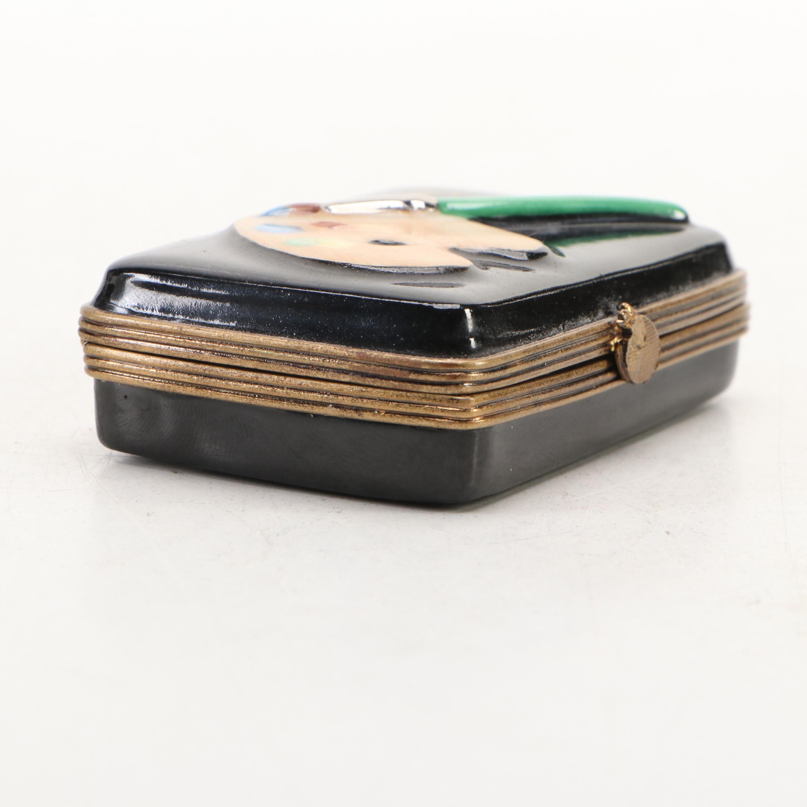 Pierre Arquié "Leonardi" Palette Hand-Painted Porcelain Limoges Box