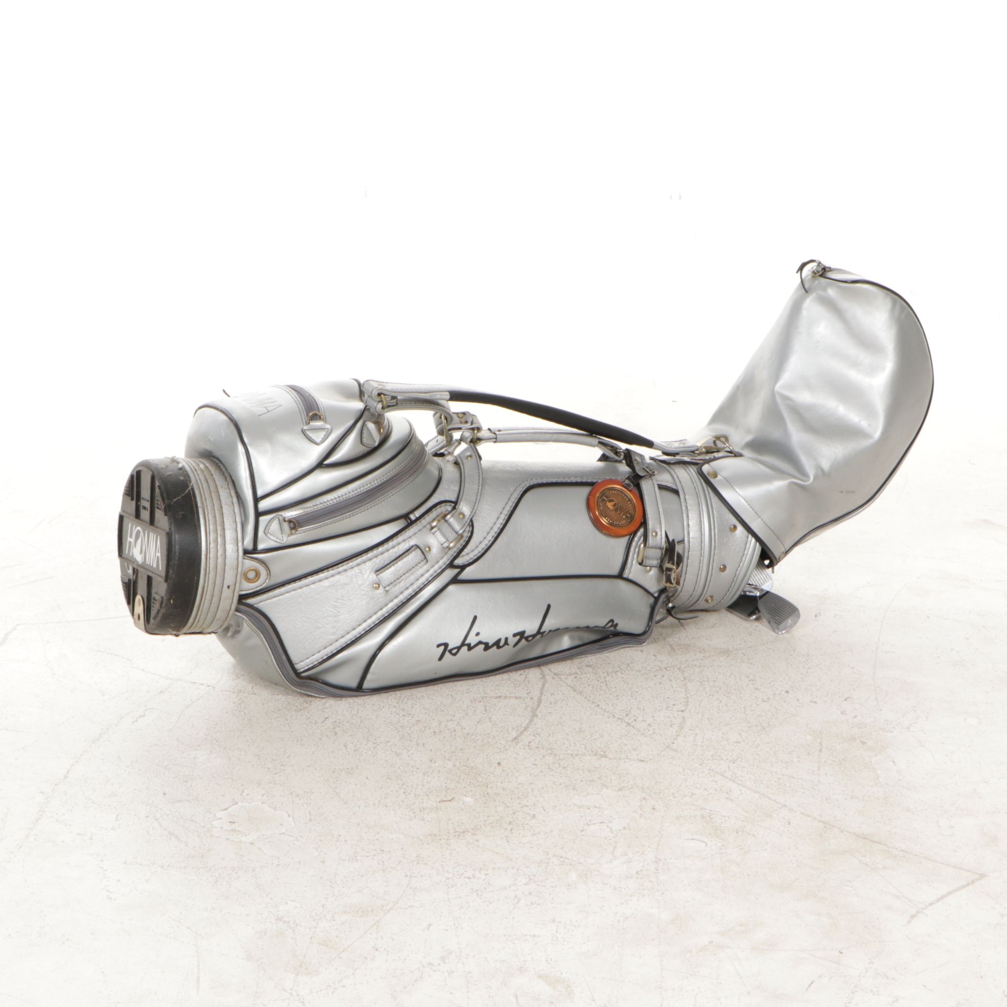 Honma Metallic Leather Golf Bag with Ladies Wood Club, Irons and More