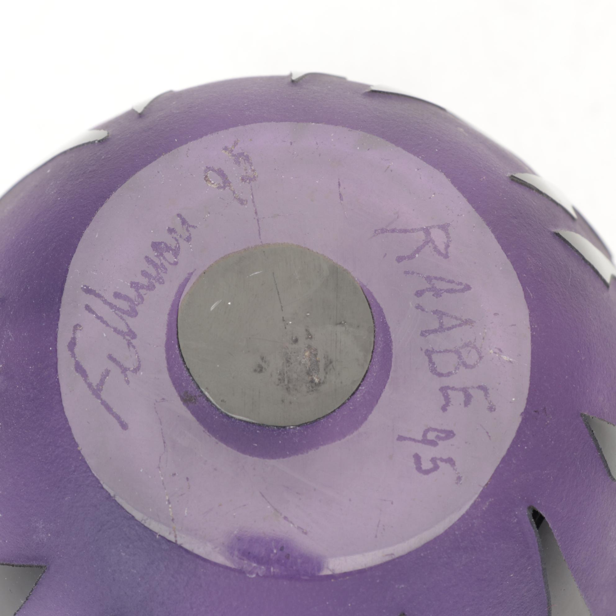 Stephen Fellerman and Clair Raabe Sandcarved and Frosted Art Glass Vases