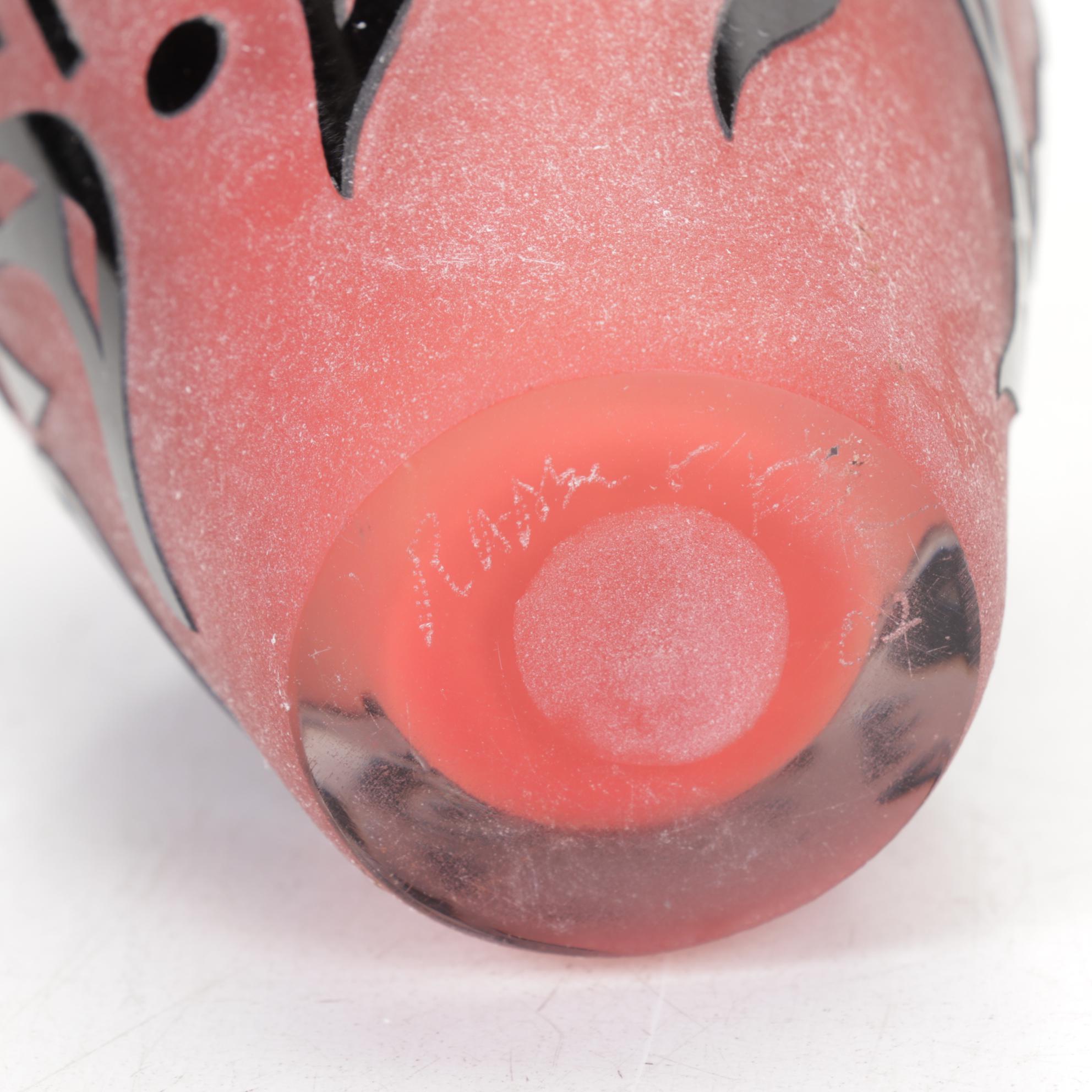 Stephen Fellerman and Clair Raabe Sandcarved and Frosted Art Glass Vases