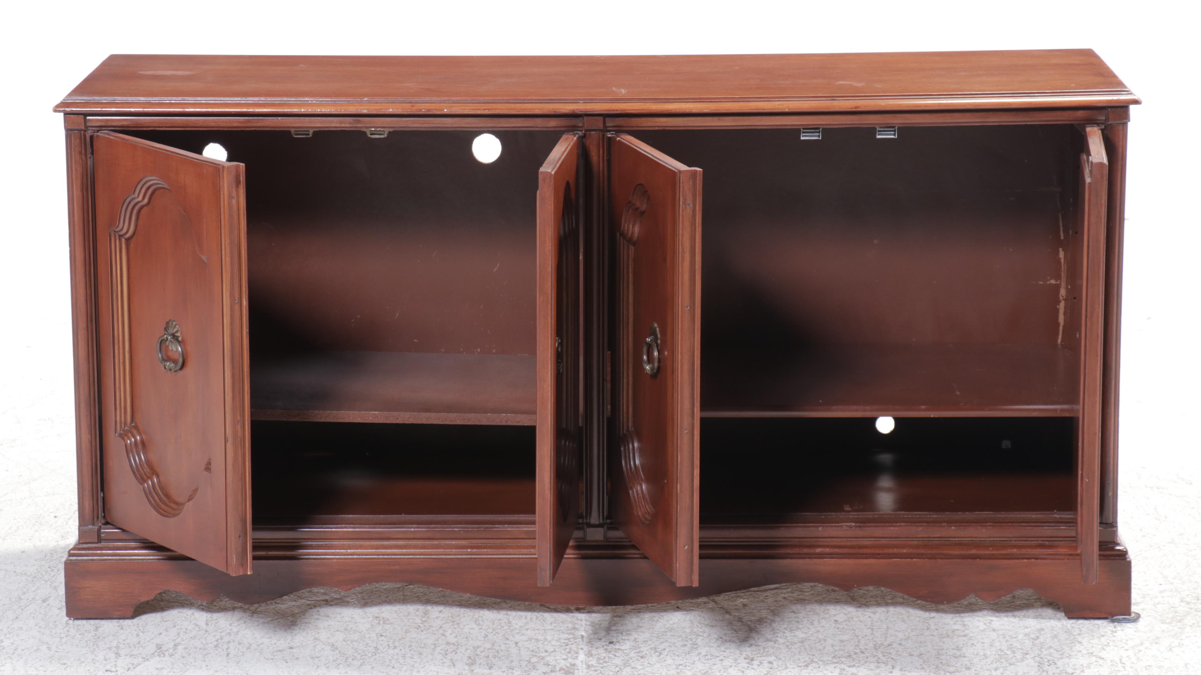 French Provincial Style Cherry Finished Credenza
