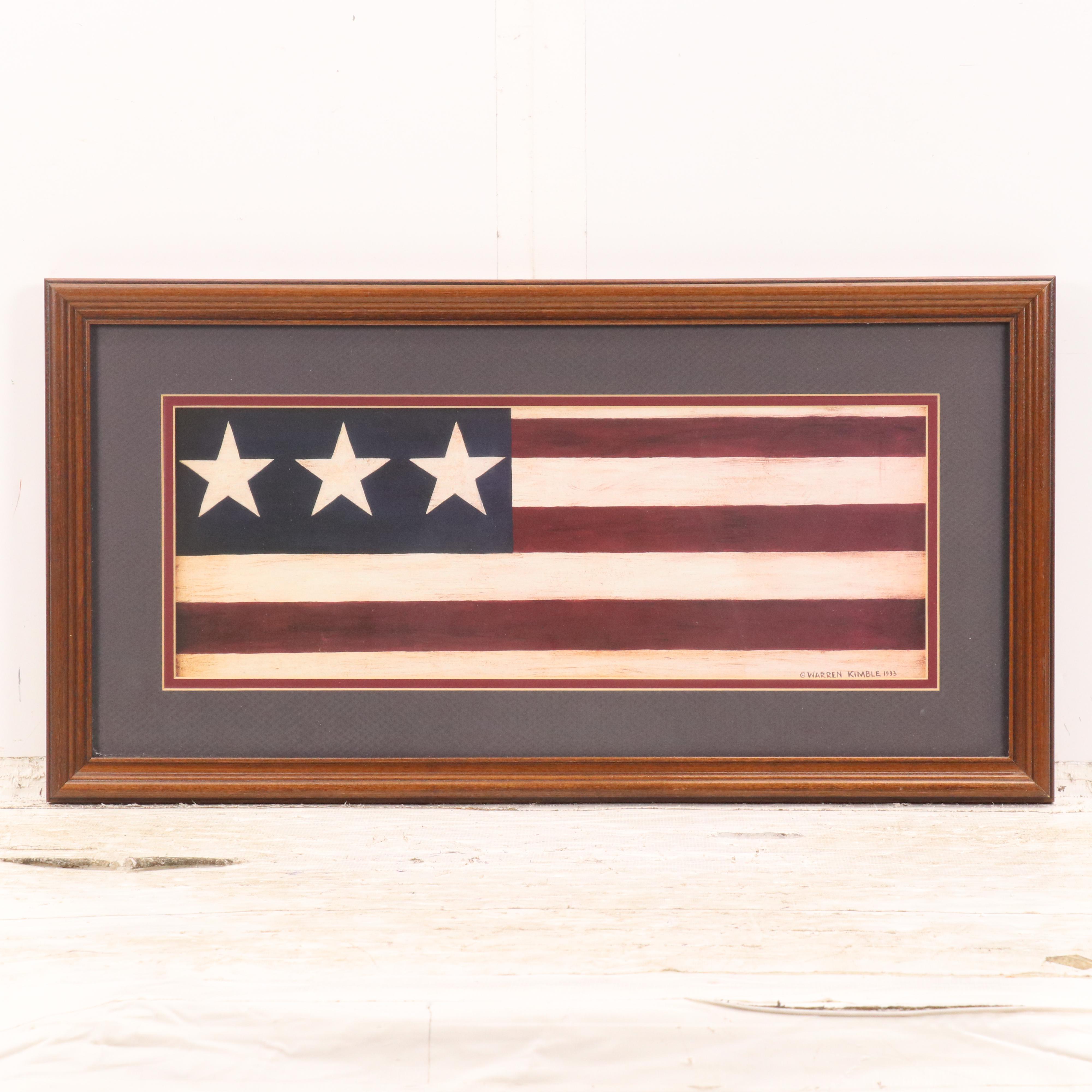 American Folk Art Style Offset Lithographs After Warren Kimble and Others