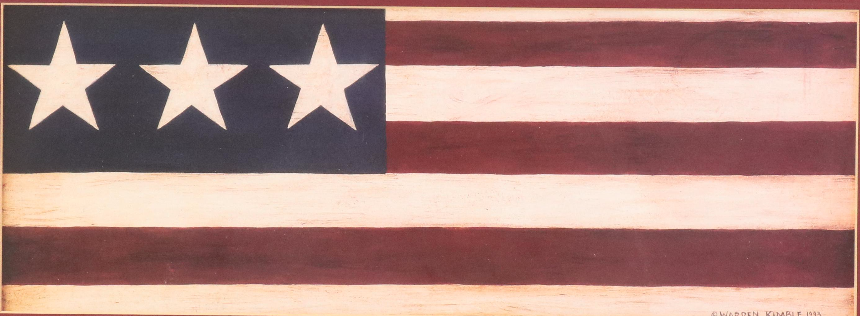 American Folk Art Style Offset Lithographs After Warren Kimble and Others